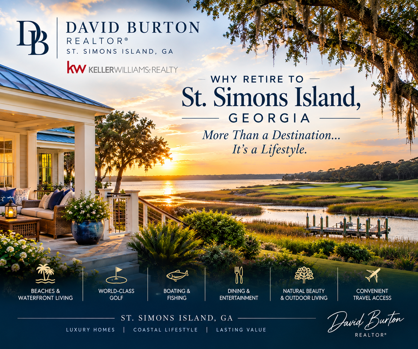       
  
    Why St. Simons Island, Georgia Is Worth Considering for Retirement  For people who have spent decades building wealth, retirement is not simply about stopping work. It is about deciding where you want to spend the next chapter of your l