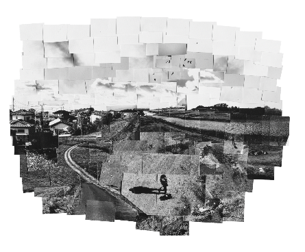 利根川ー関宿水閘門とトランペット奏者