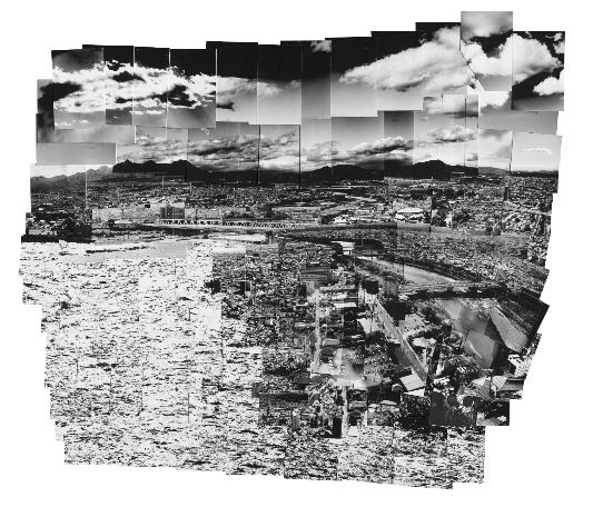 利根川ー前橋の街と榛名山