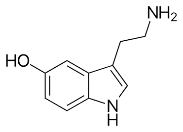 Chemical structure diagram with a hydroxyl group, an amine group, and a fused ring system, including a benzene ring and a nitrogen atom.