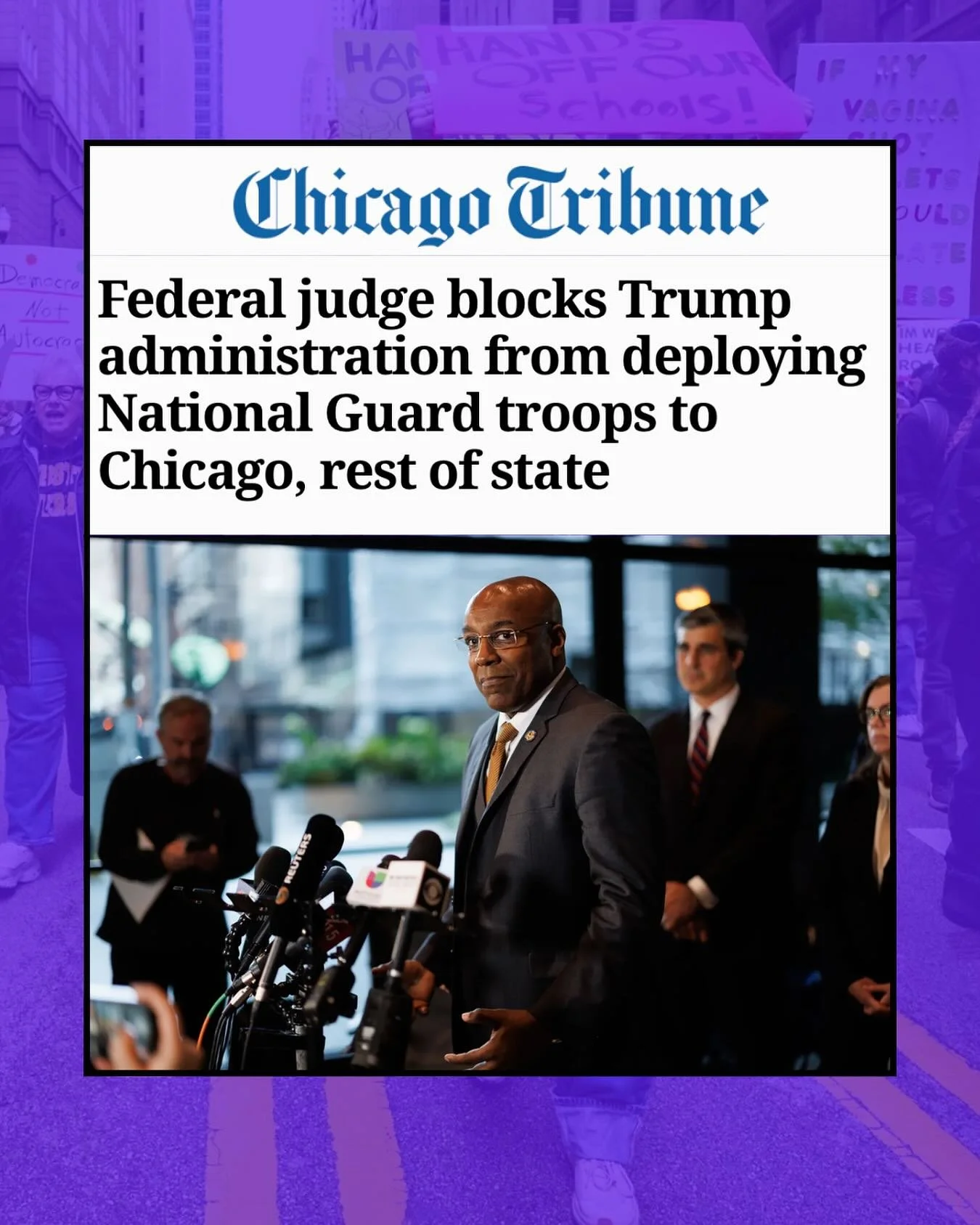 There&rsquo;s a long way to go, but one thing is clear: when we fight, we win.

#HandsOffChicago