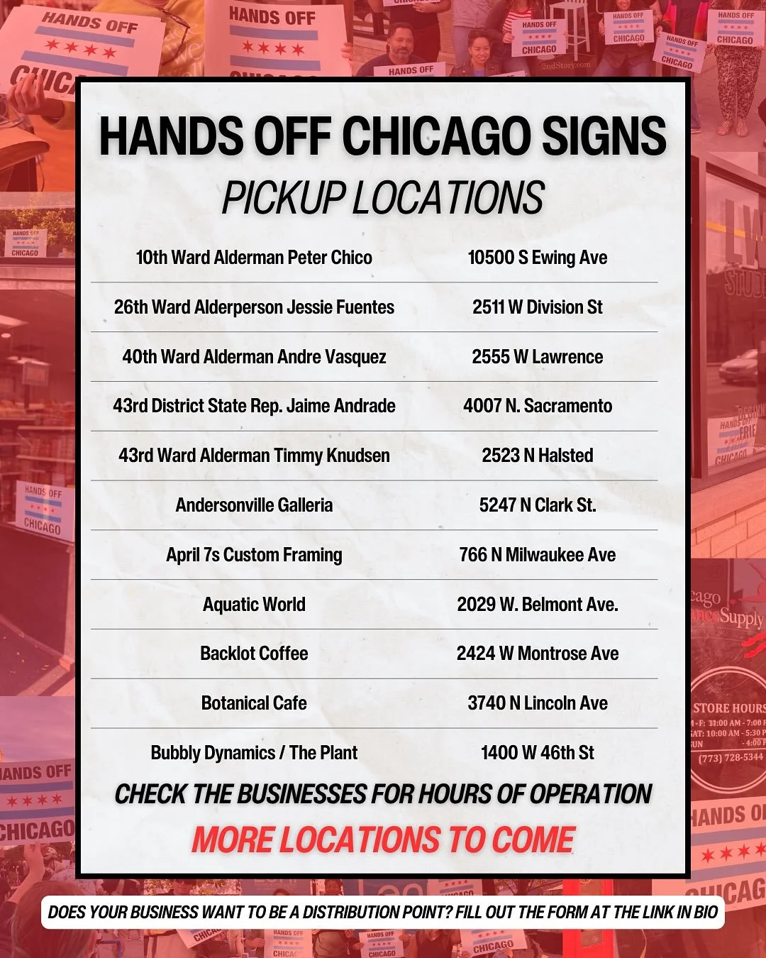Let &lsquo;em know #HandsOffChicago