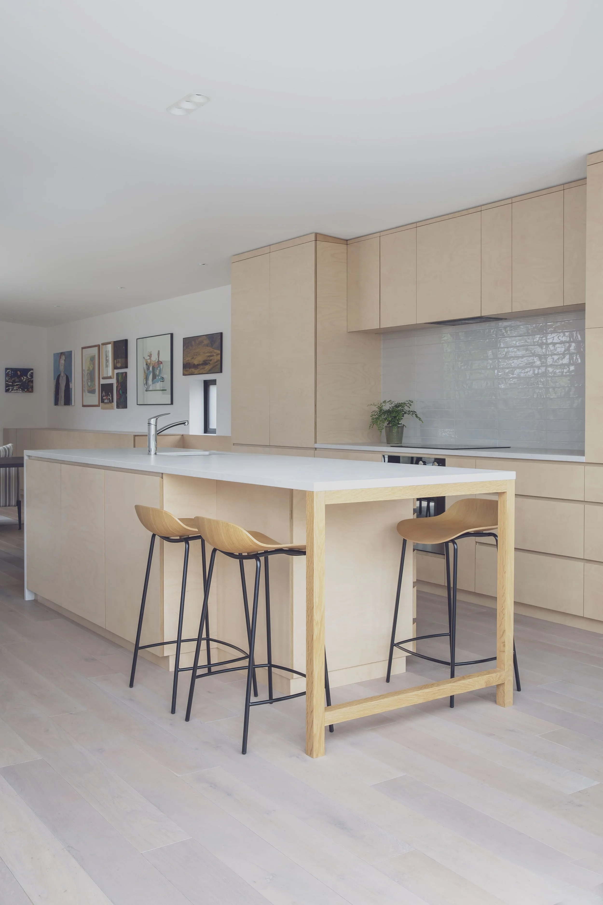 Sumner Suburban Cottage – prefabricated Christchurch home with oak floors and birch interiors by AW Architects (2022)