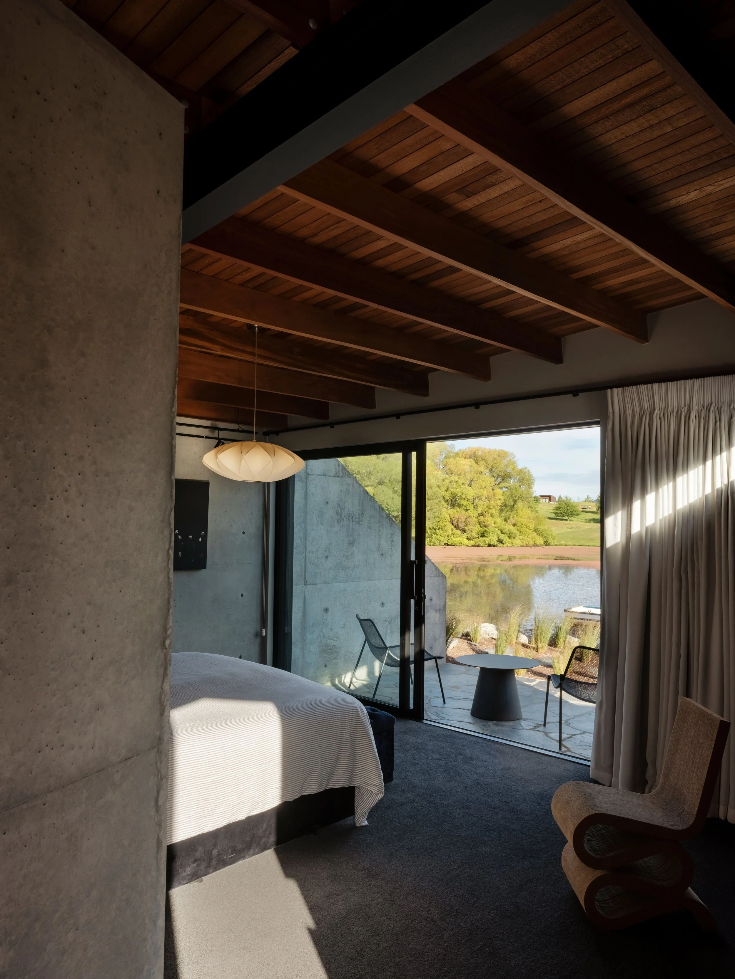Arrowtown Queenstown house with three pods around courtyards – AW Architects NZIA 2021