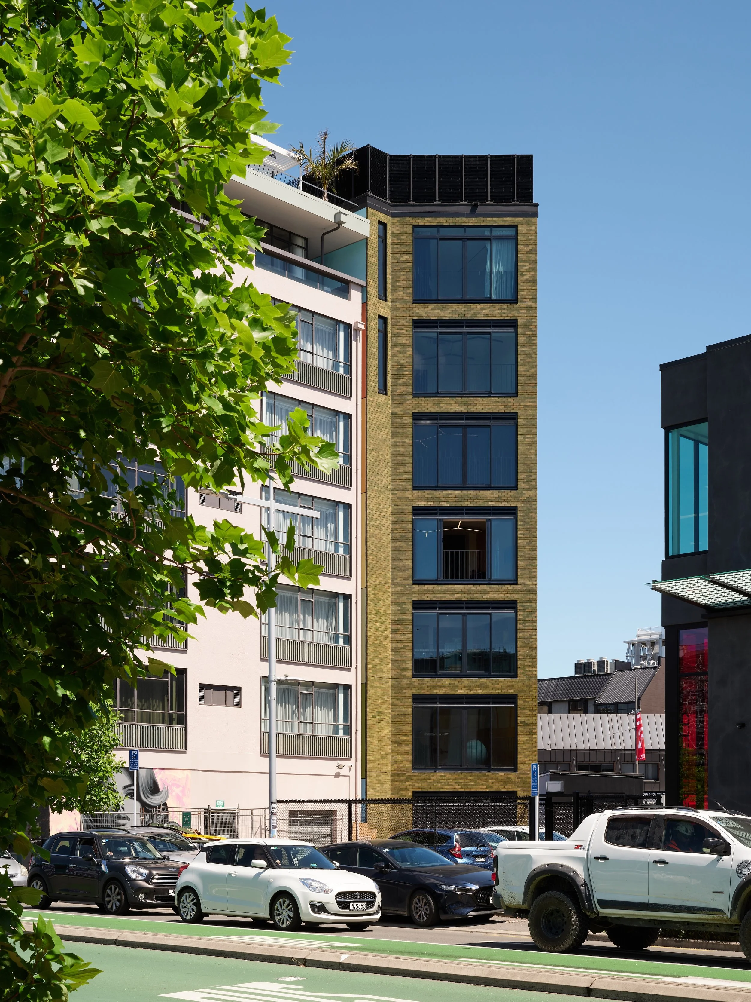 200 High Street Ōtautahi Christchurch – seven-level mixed-use building with folding glazed façade by AW Architects (2026)