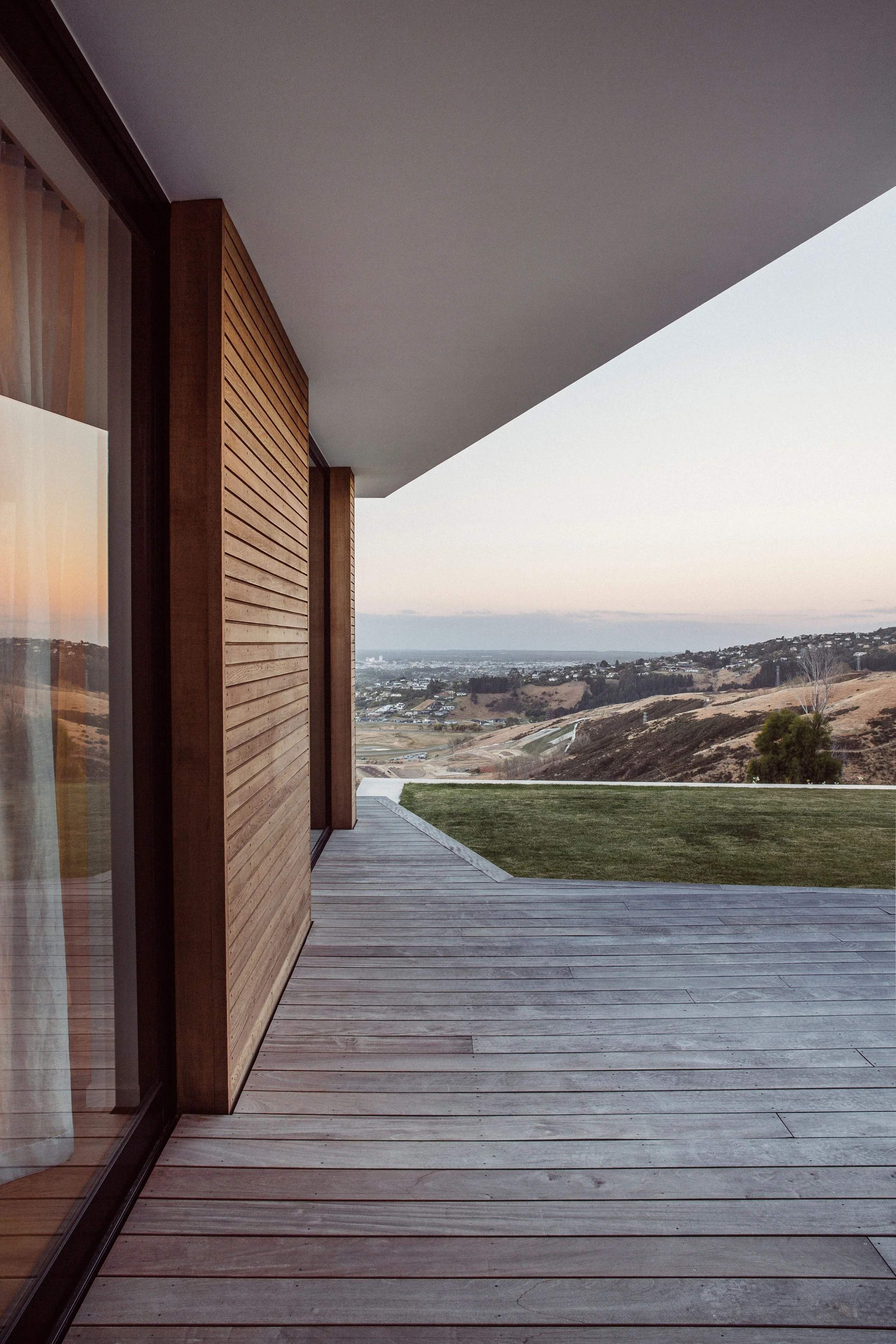 Cashmere Port Hills home with bronze lantern upper level – AW Architects Christchurch