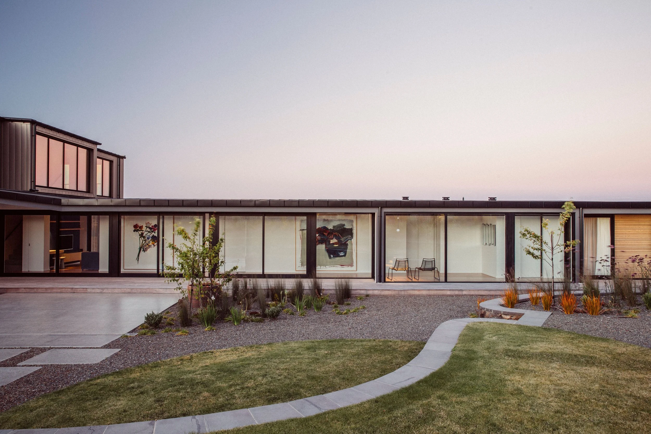Cashmere Port Hills home with bronze lantern upper level – AW Architects Christchurch