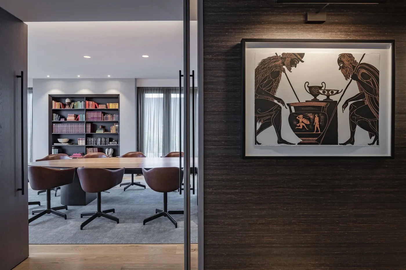 Mainland Capital Office – Christchurch boutique workplace with leather, wood and brass interiors by AW Architects, Best Awards Bronze 2023
