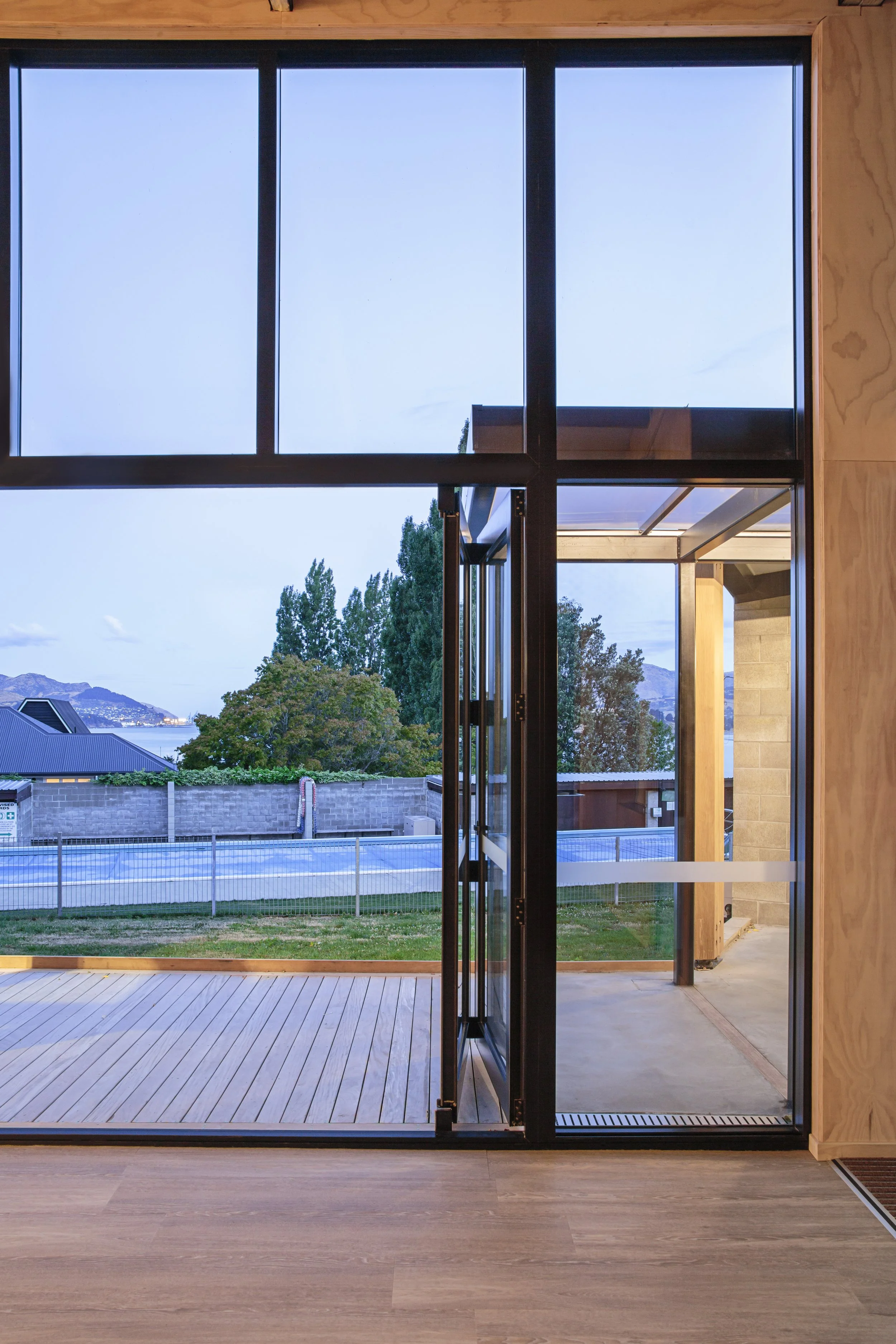 Governors Bay Community Centre – harbour-side Christchurch community building with cedar and steel cladding by AW Architects (2017)