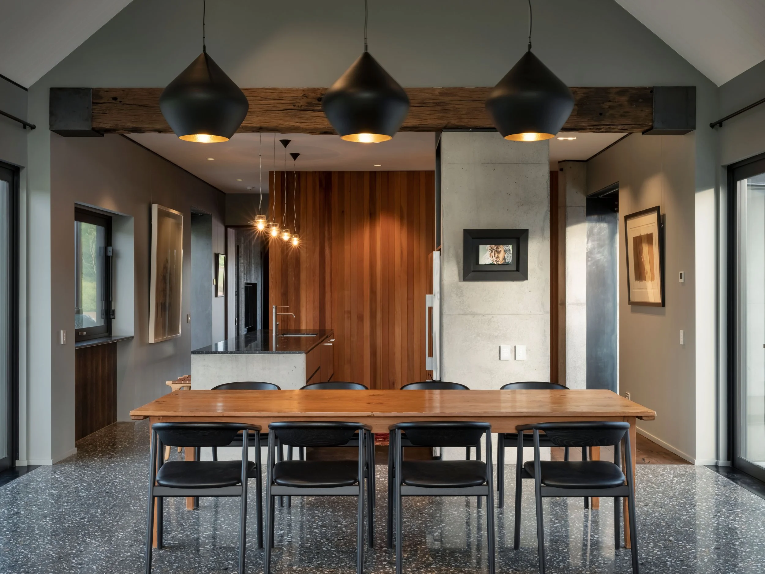 Arrowtown Queenstown house with three pods around courtyards – AW Architects NZIA 2021