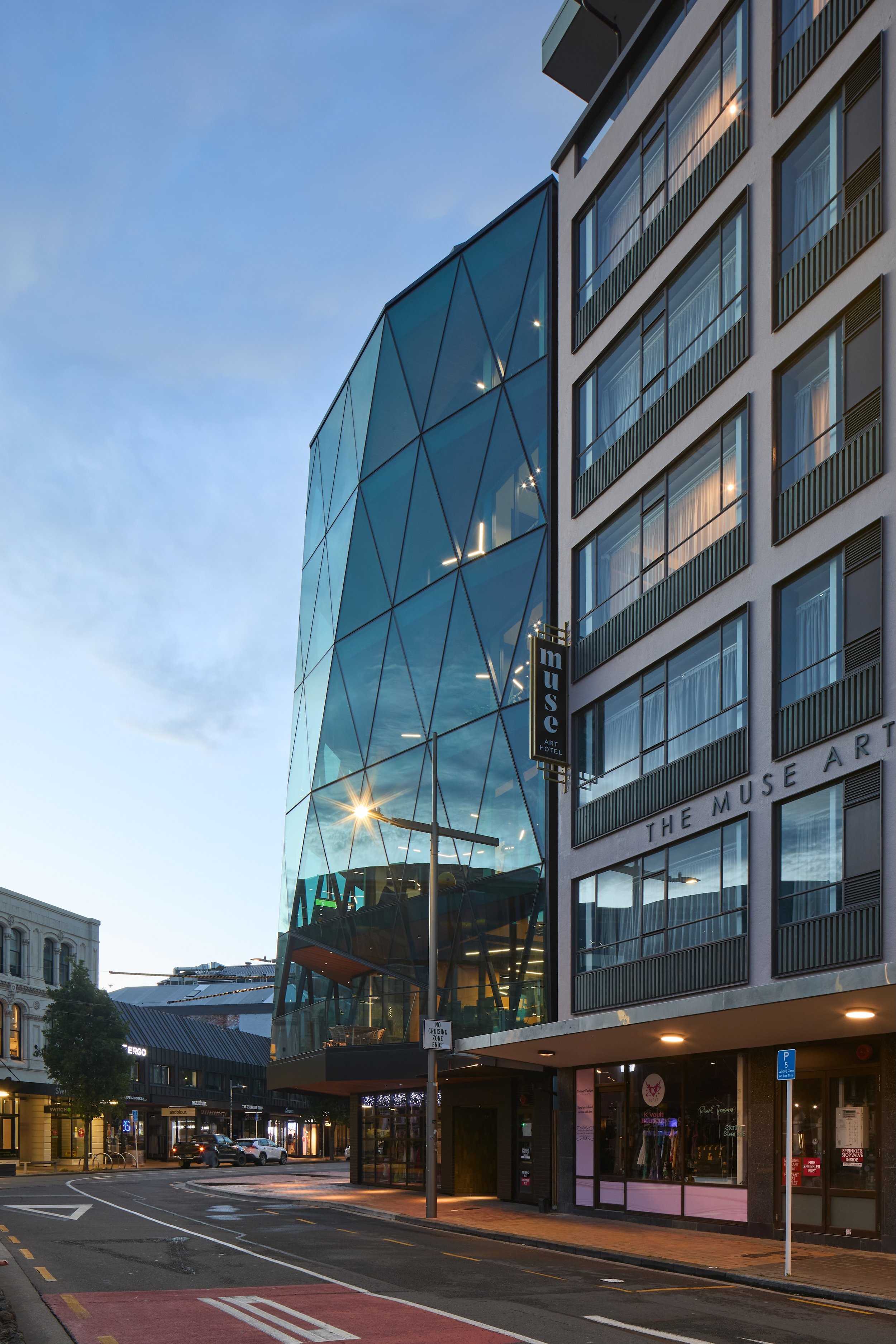 200 High Street Ōtautahi Christchurch – seven-level mixed-use building with folding glazed façade by AW Architects (2026)