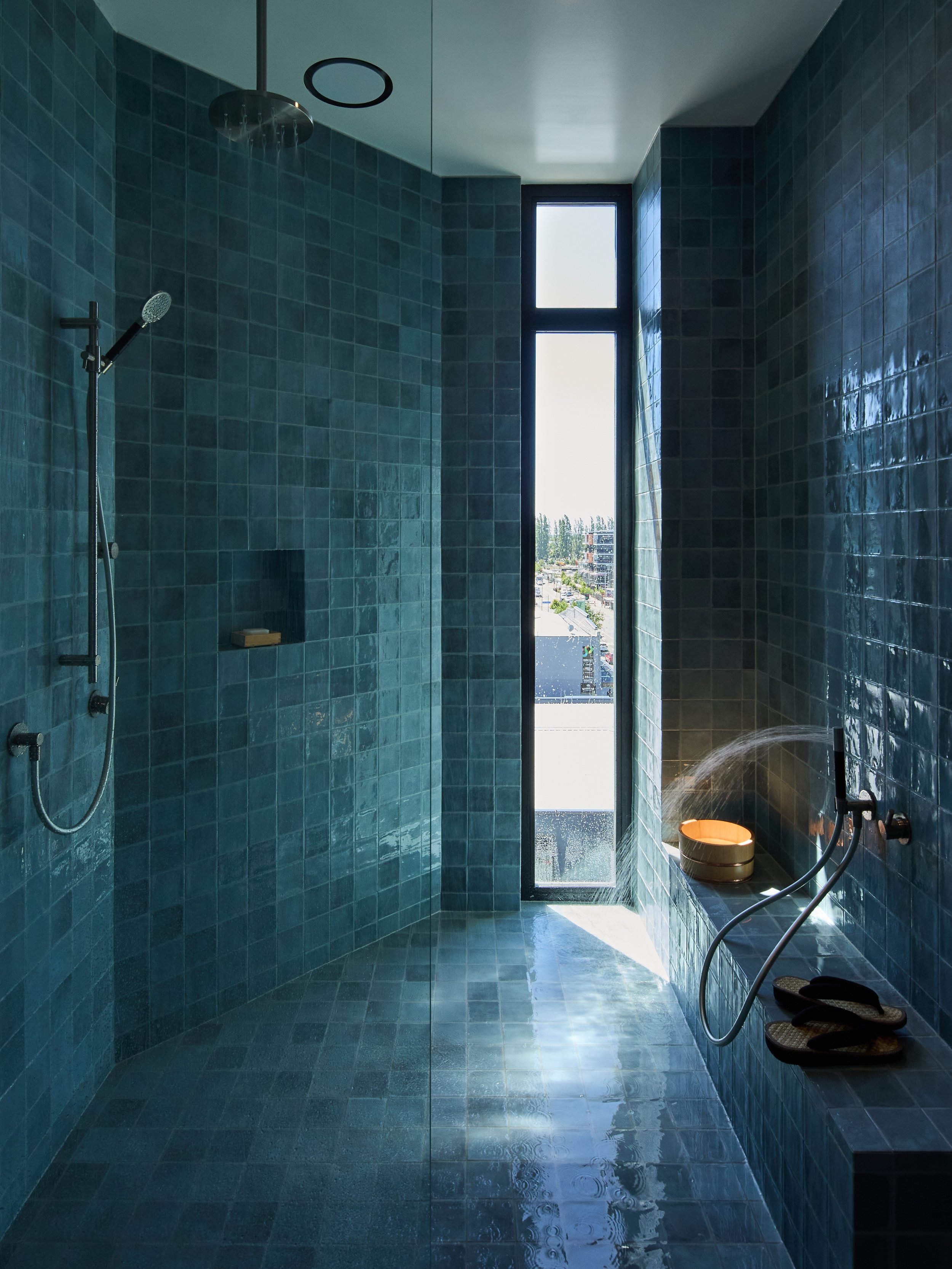 GymMaster office fitout, 200 High Street Christchurch – five-level workplace with exposed ceilings and bold bathrooms by AW Architects (2026)