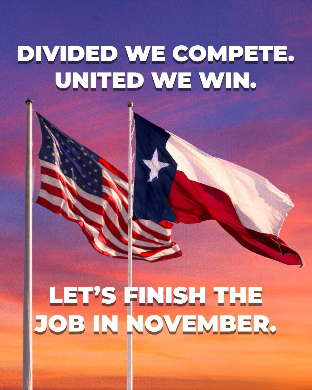 Texas, I want to say thank you.

Thank you to every Republican who voted, volunteered, block-walked, poll-greeted, donated, prayed, and participated in our primary process. This is what grassroots democracy looks like.

Primaries can be competitive, 