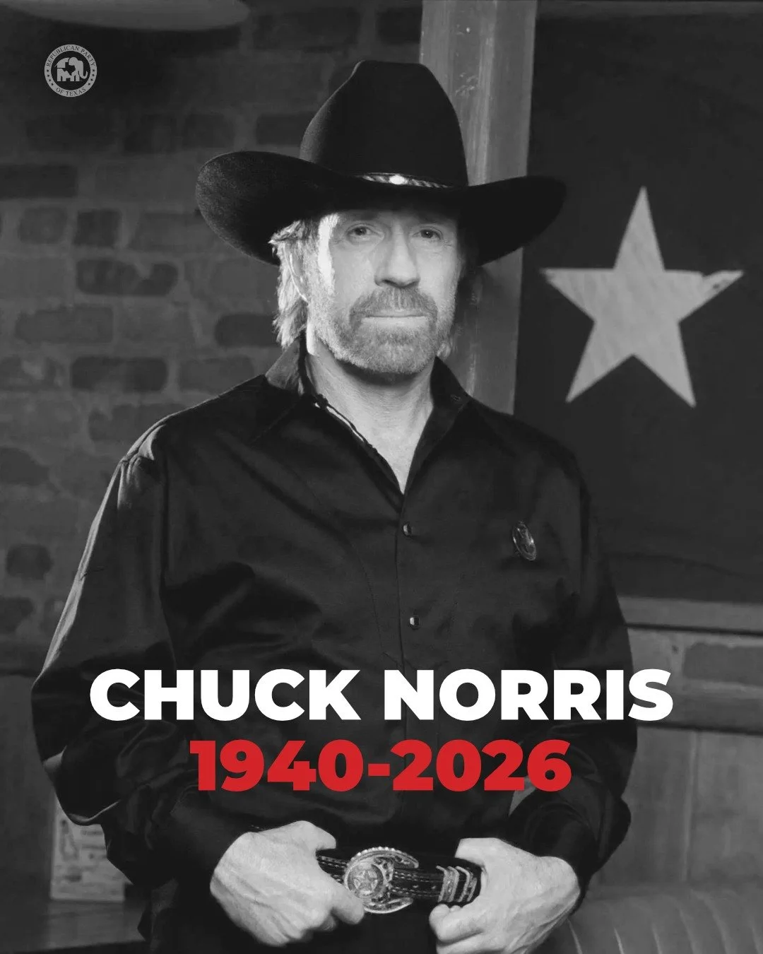 Today, we remember Chuck Norris - a man who didn&rsquo;t just play tough on screen, but lived it every day.

He stood unapologetically for faith, for freedom, and for the values that built this country. In a culture that often pressures people to sta