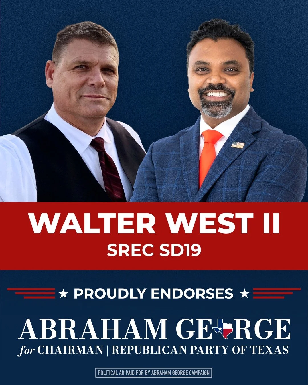 I&rsquo;m very grateful for Walter West&rsquo;s support.

He recently said something very important: many have passion; few can lead.

We don&rsquo;t have to agree on everything to recognize what&rsquo;s at stake. Leadership isn&rsquo;t about surroun