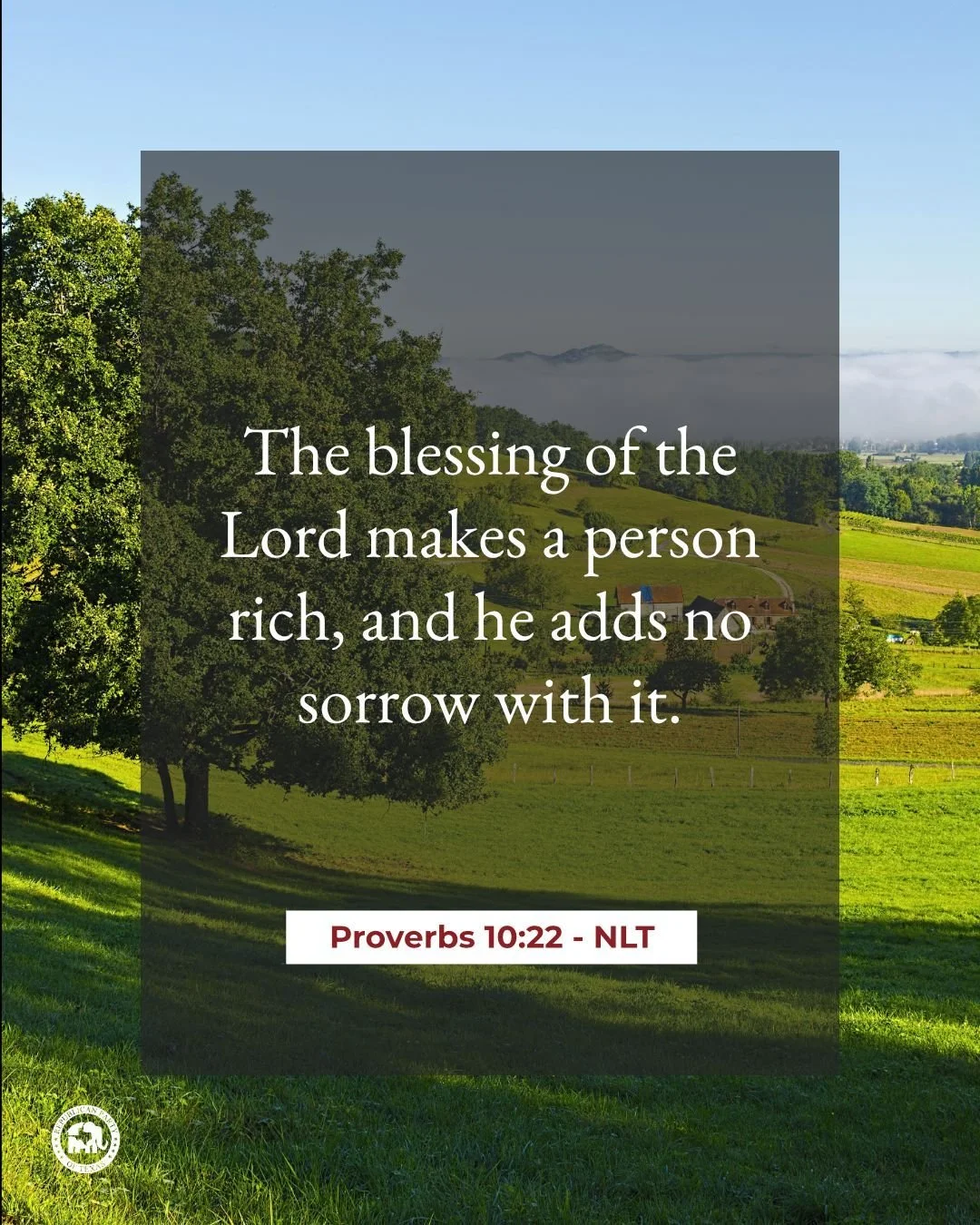 "The blessing of the Lord makes a person rich, and he adds no sorrow with it." Proverbs 10:22 - NLT 

Happy Sunday!