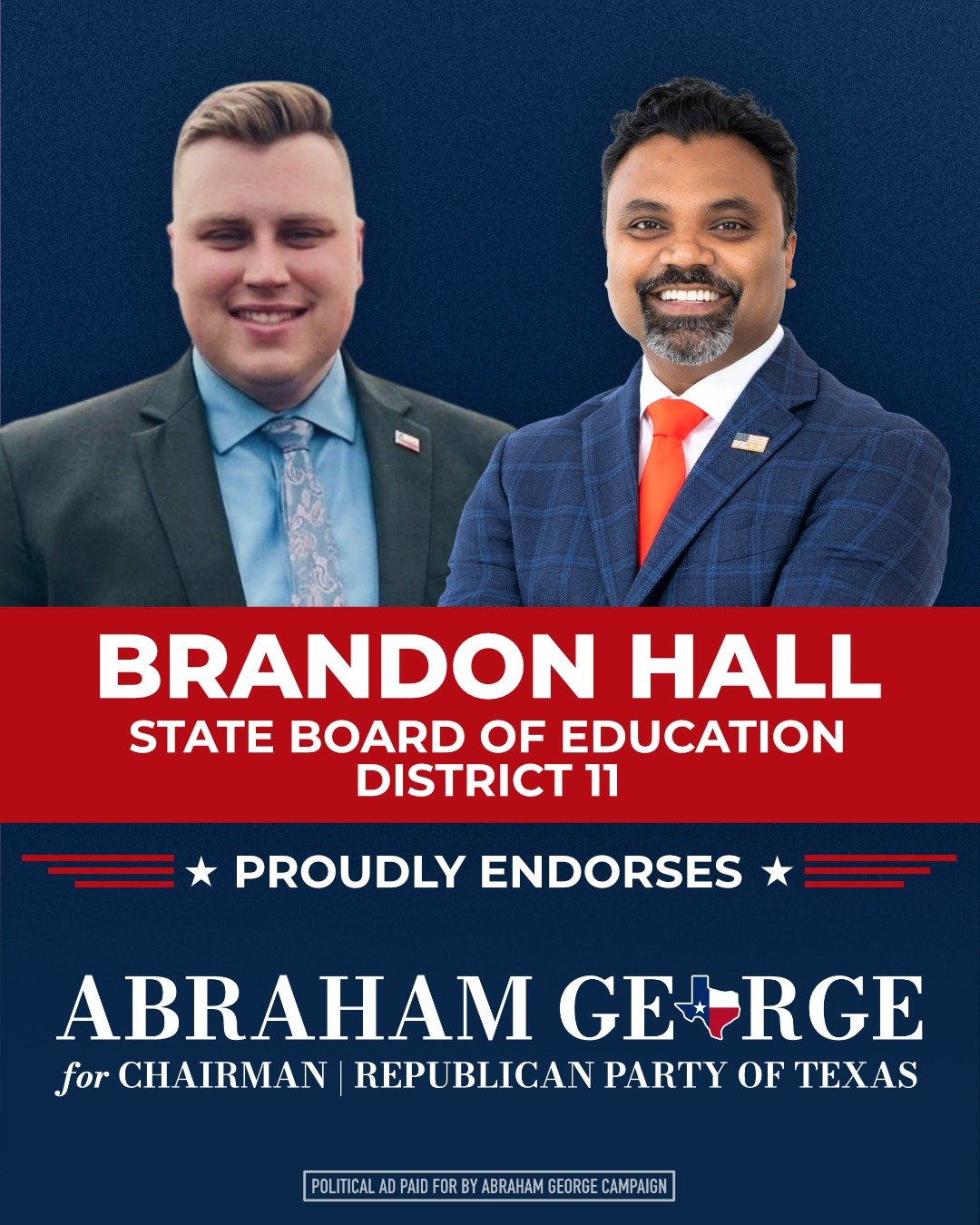 Thank you to SBOE Member Brandon Hall for your support! 

Brandon&rsquo;s heart for service through his ministry and his work with students and families reflects exactly what Texas needs more of: leaders who are grounded in faith, focused on the next