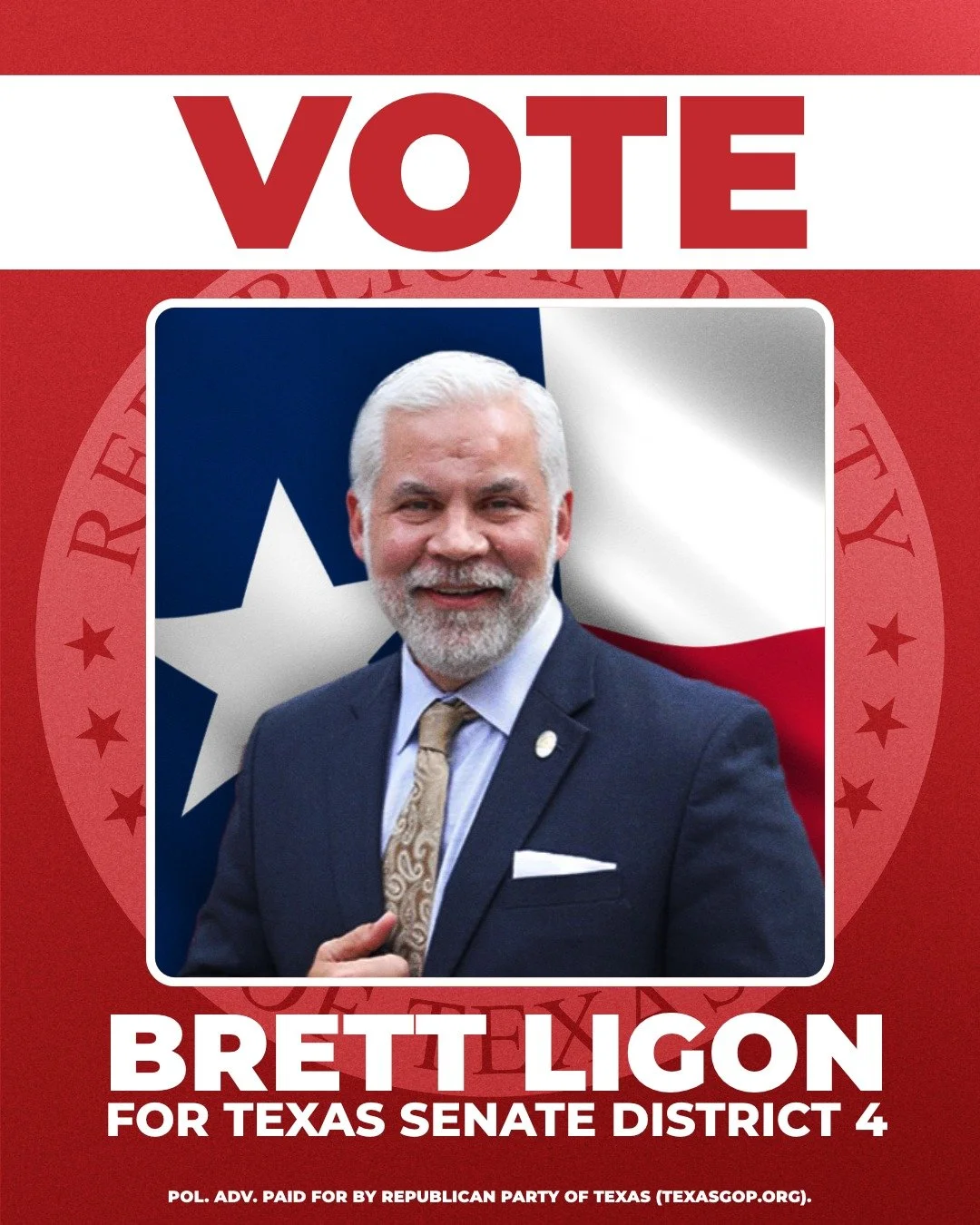 Senate District 4 - today is your day!

Make your voice heard and get out to vote for Brett Ligon.

This race matters, and your vote will help determine the direction of your community and your representation moving forward.

Don&rsquo;t sit this one