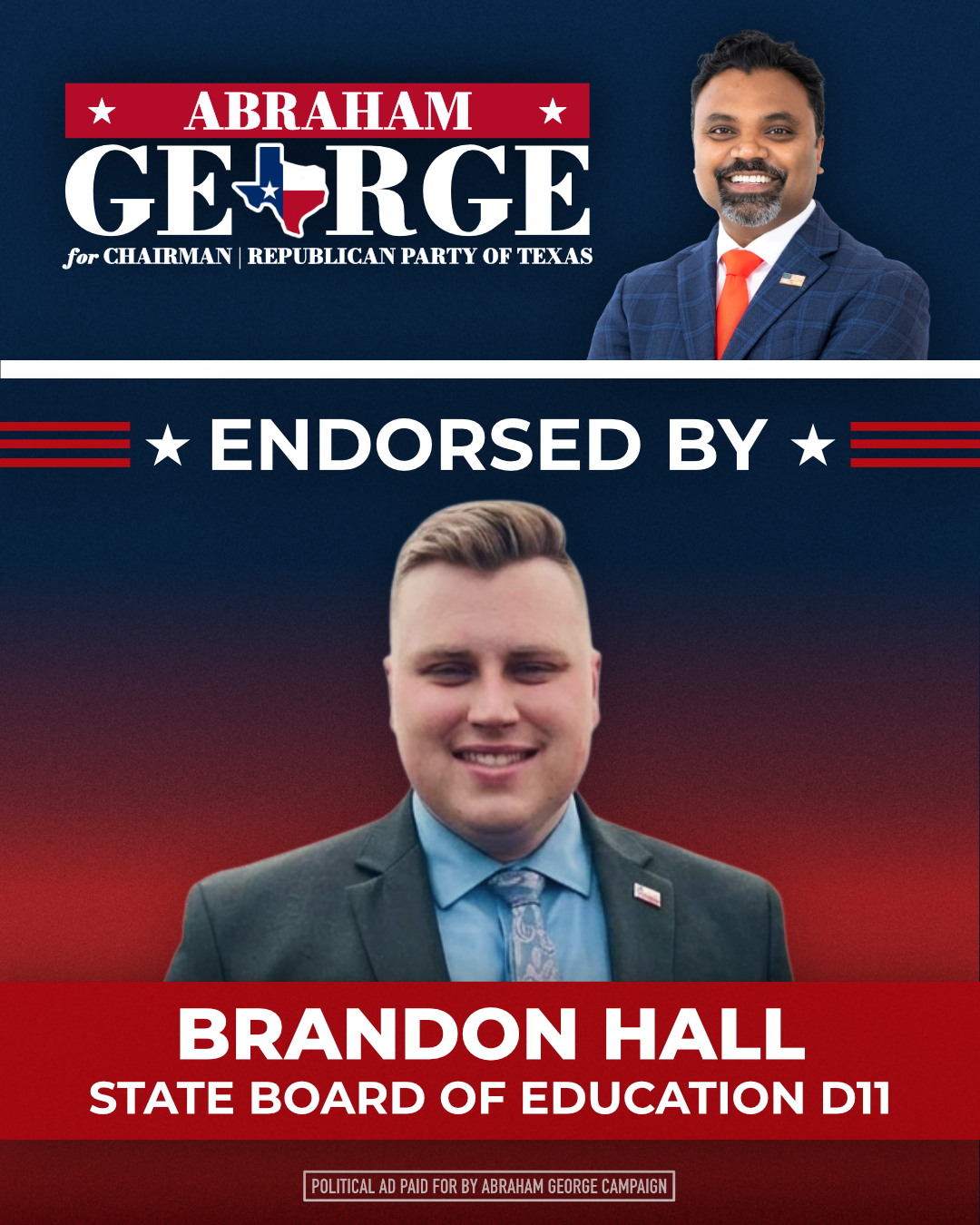 Brandon Hall SBOE D11 Chairman Endorsements.png