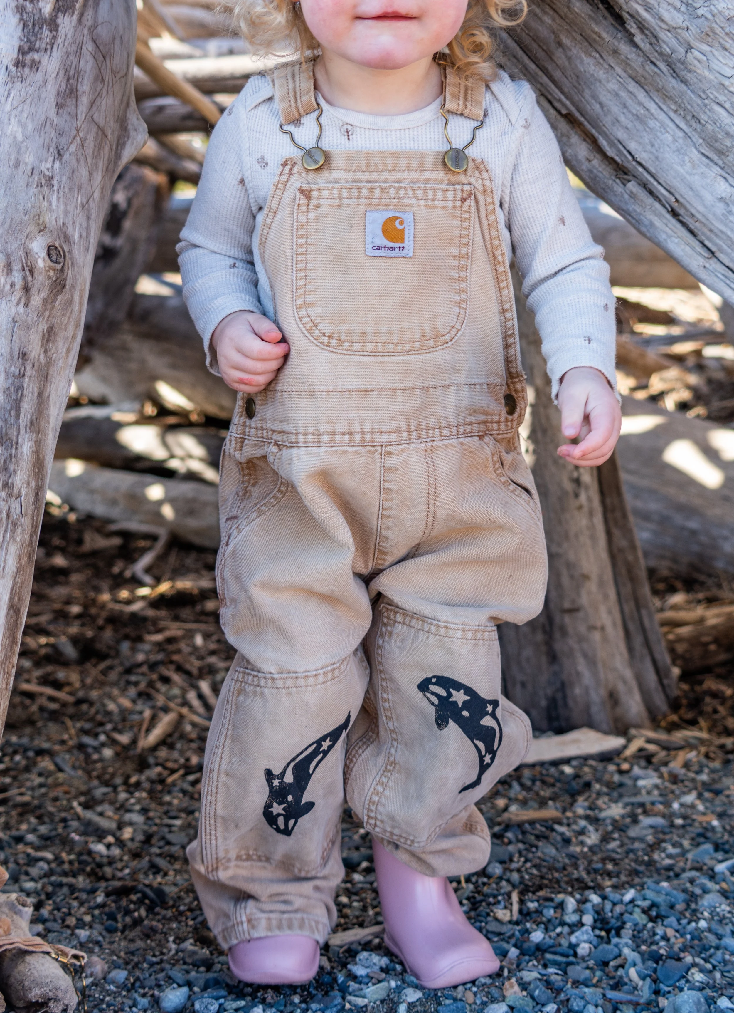 Block Printed Baby Overalls