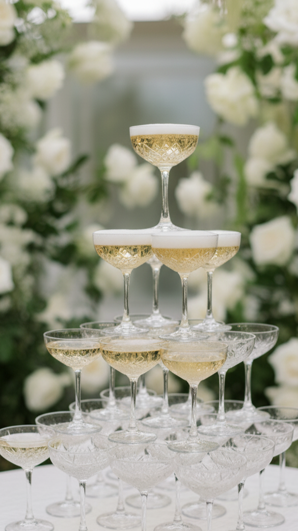 A champagne tower that always keeps you satisfied.