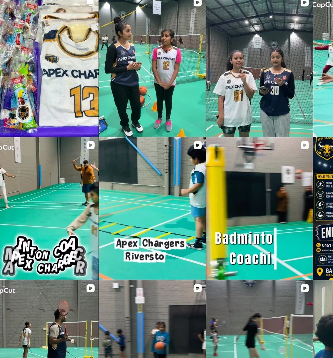 Badminton Basketball training coaching and training with Apex Chargers Sydney at Gameday ANZ, Riverstone, Marsden park, Box Hill