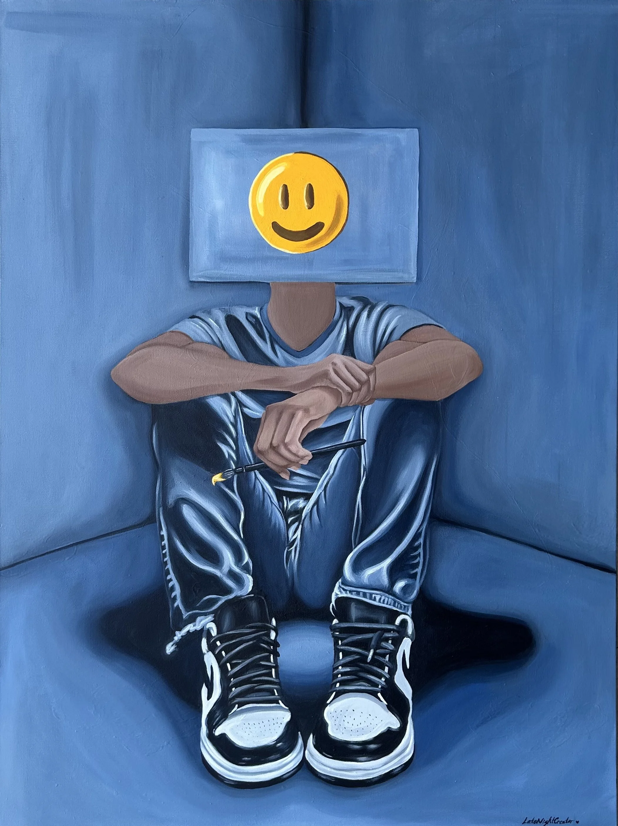 "Create You. Blue Edition"
30" x 40 
Acrylic on canvas