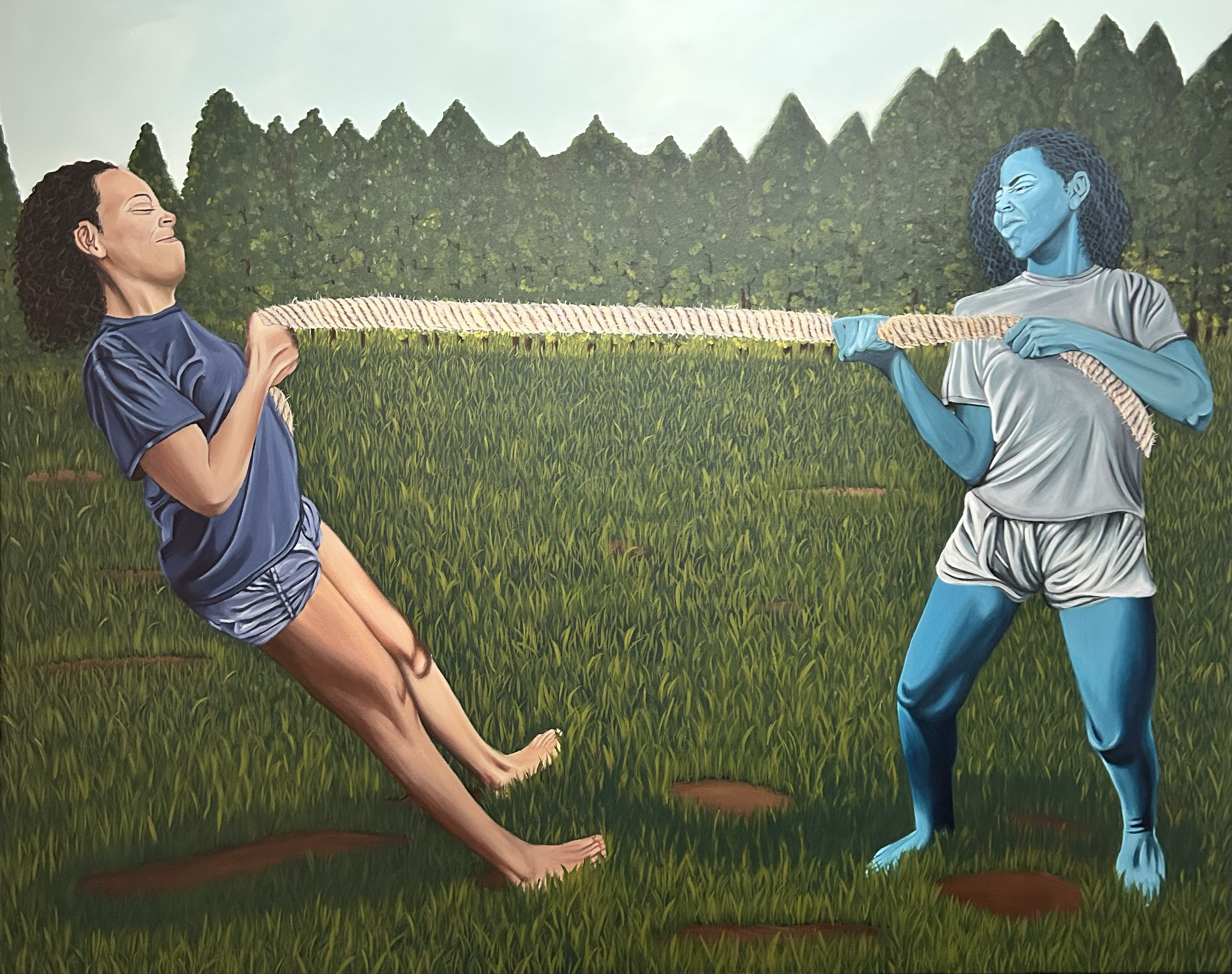 "The Battle Between Flesh and Spirit"
48"x 60"
Acrylic on Canvas