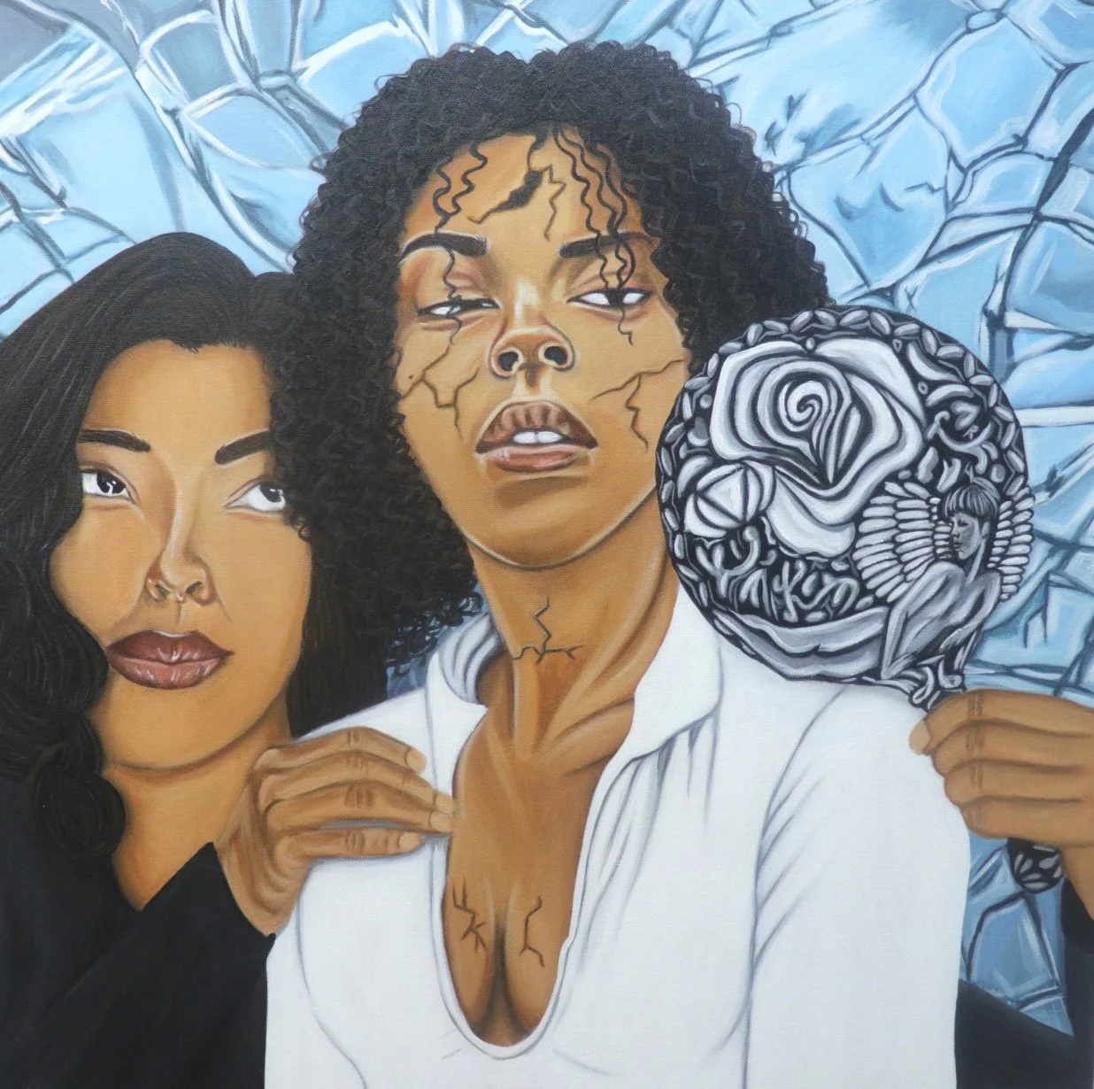 "Self Confronting Self"
24"x24"
Acrylic on Canvas