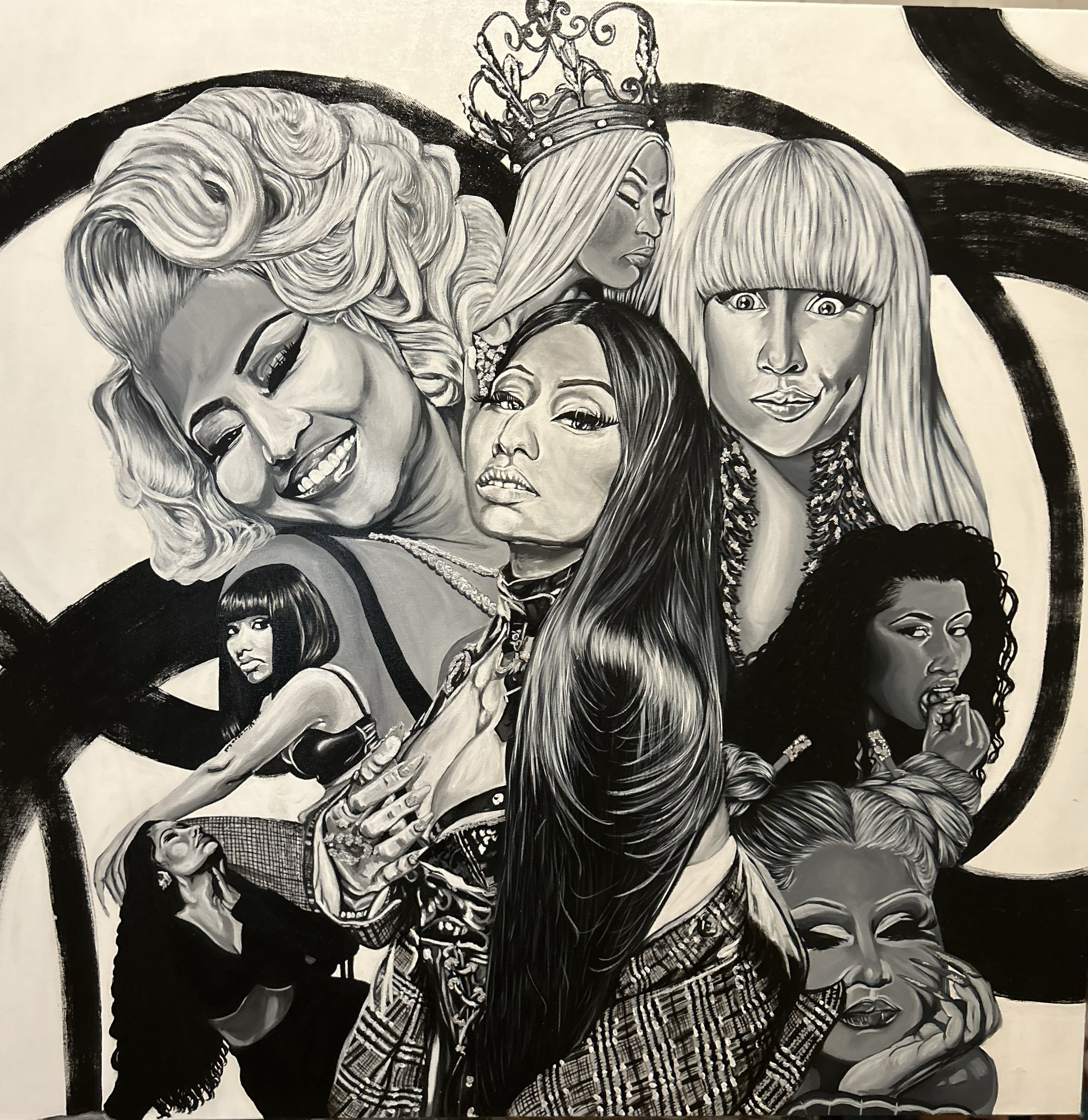 "Nicki's Eras"
36"X36"
Acrylic on Canvas