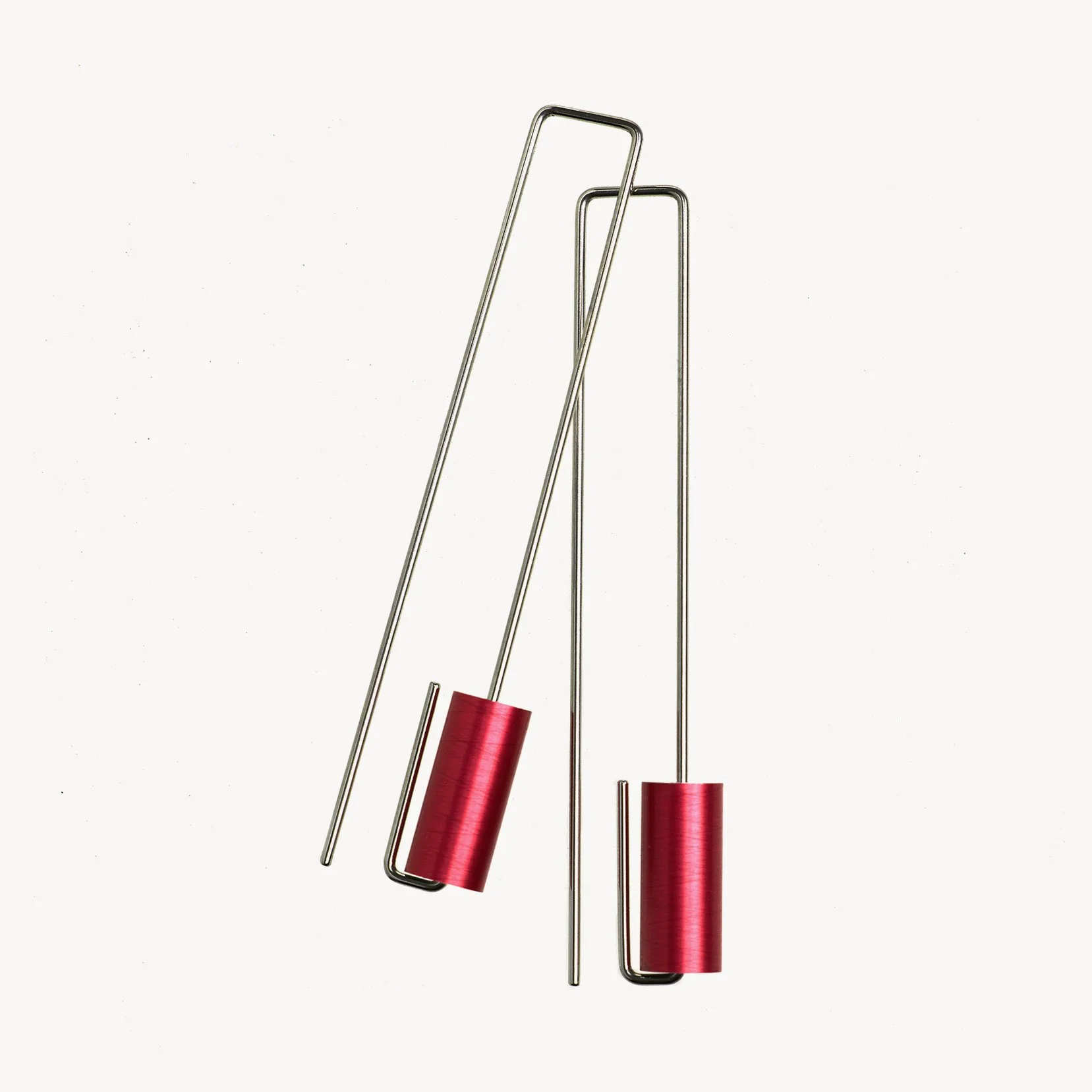 One Gram Earrings - Crimson
