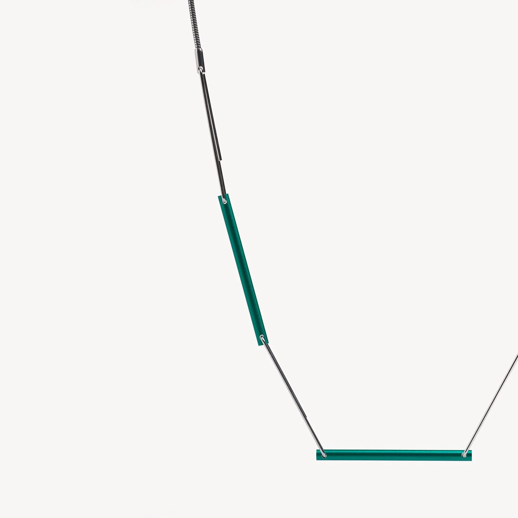 Hidden Line Necklace - Short Green