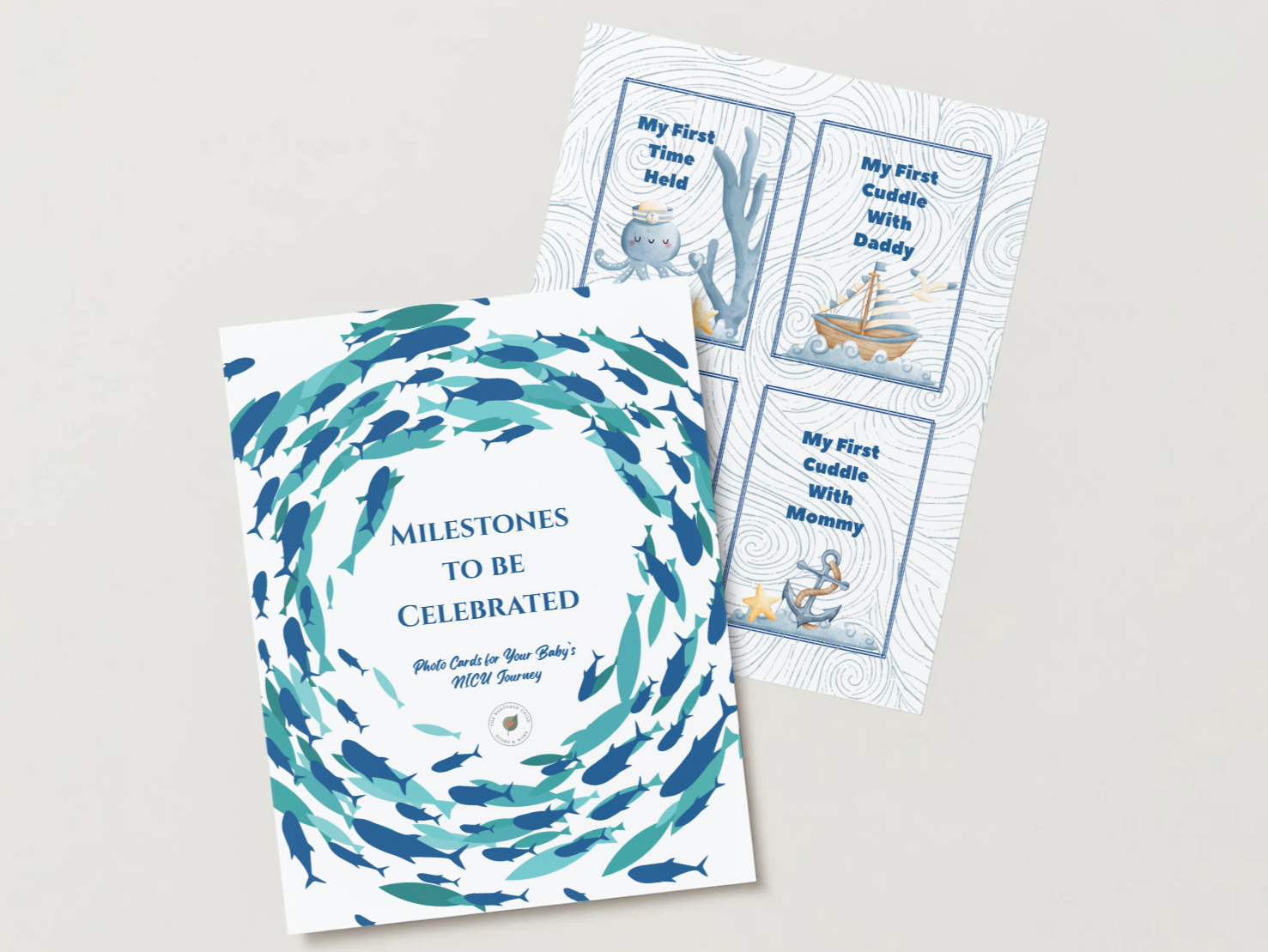 Nautical 60 NICU Milestone Photo Cards
