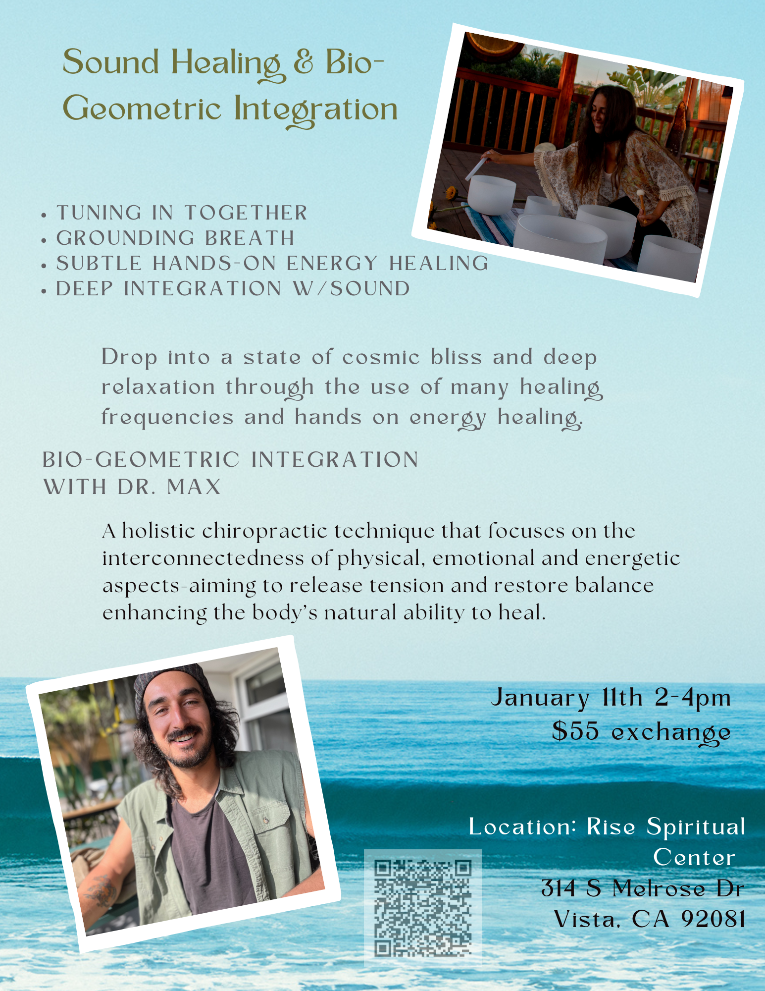 Sound Healing & Bio-Geometric Integration | January 11th 2-4 pm
