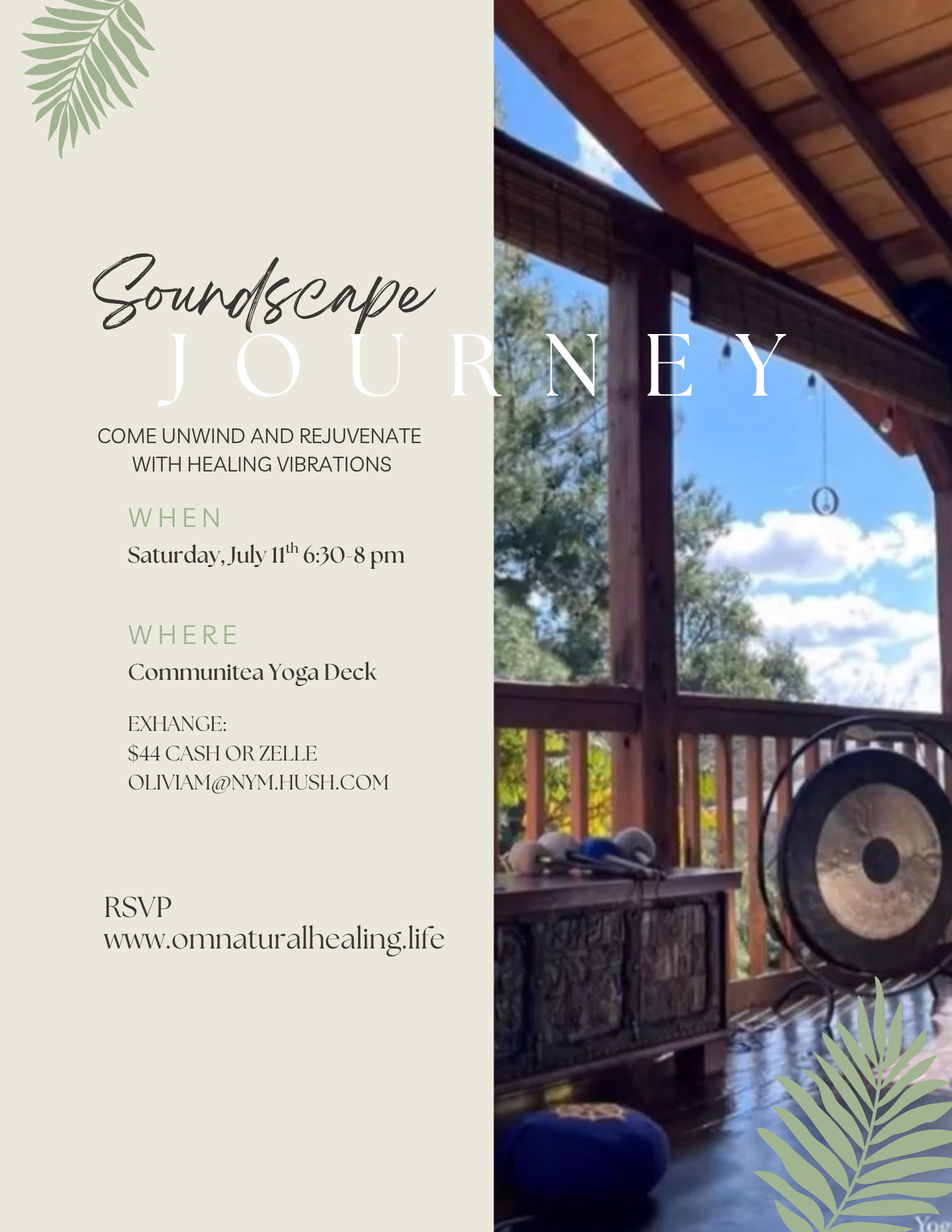 Immersive Soundscape | Saturday July 11th 6:30-8 pm