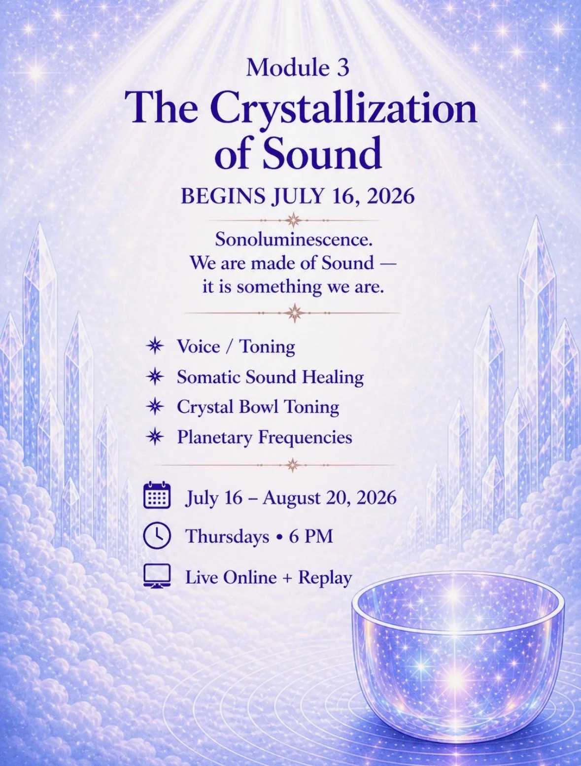 Module 3- The Science of Sound | Starting July 16th in person or online