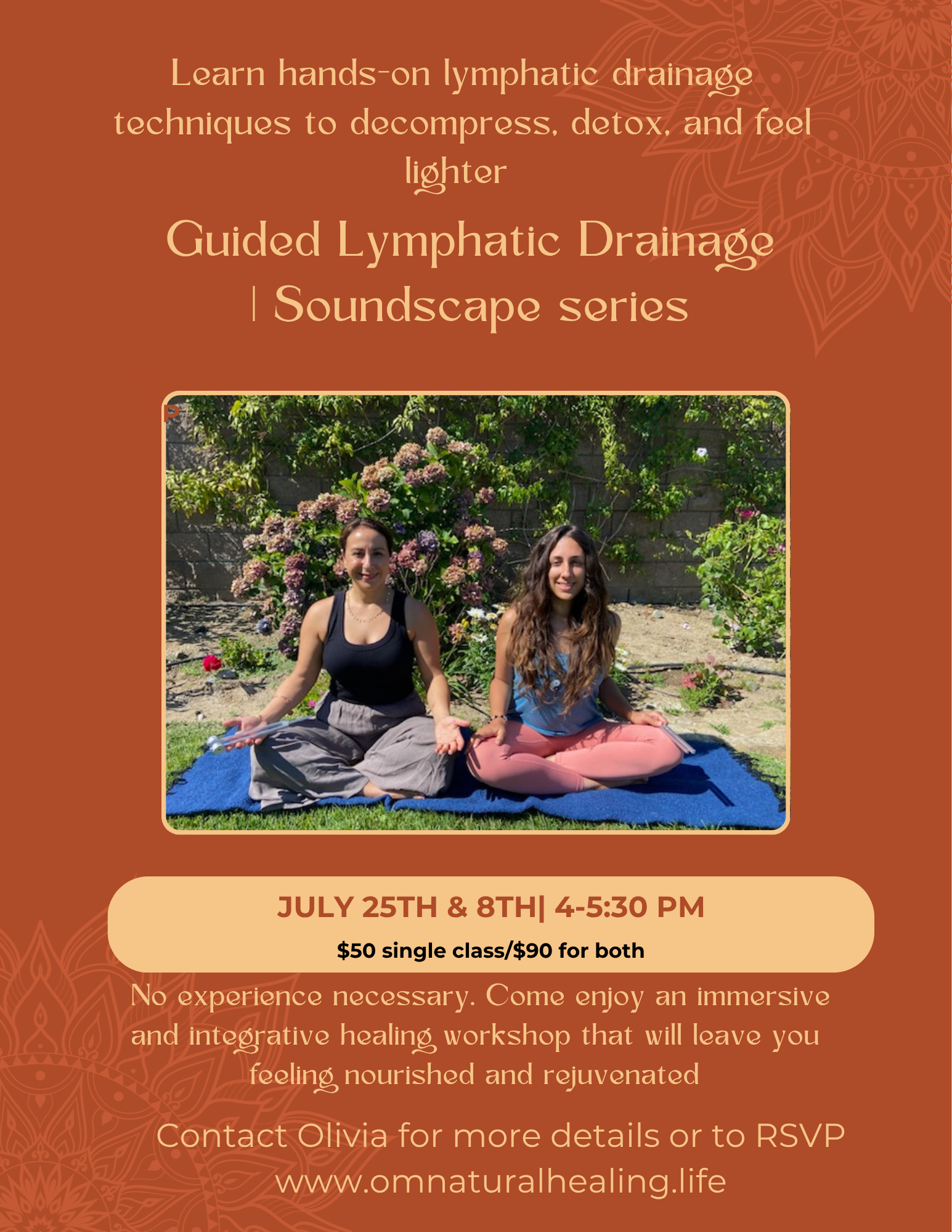Guided Lymphatic Drainage Series | July-August $50/session or $90/for both