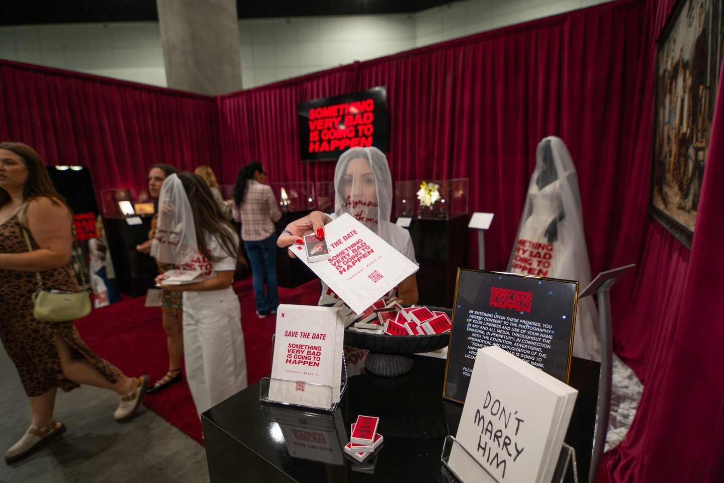 Something borrowed, something blue, something very bad is waiting for you. 💍🩸👀

Something Very Bad Is Going to Happen Bridal Expo | Los Angeles | 3.8.26