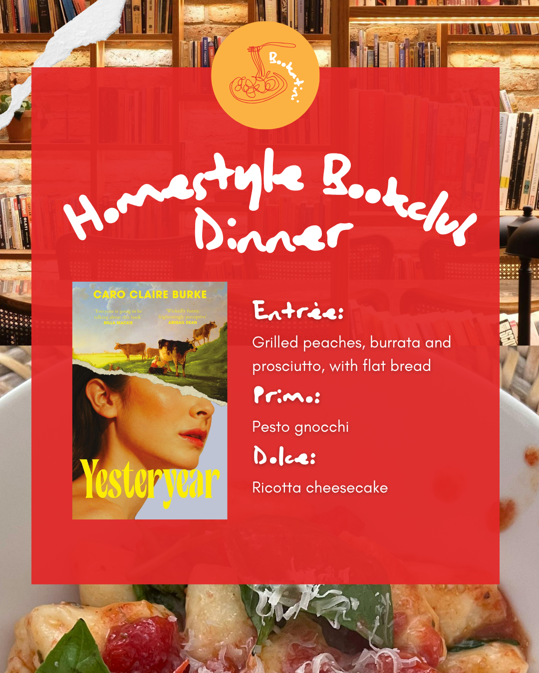 June Homestyle Bookclub Dinners