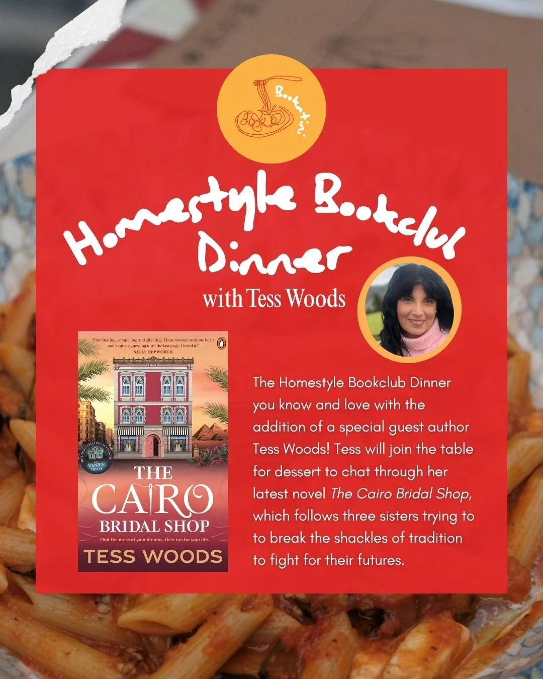 Homestyle Bookclub Dinner with Tess Woods