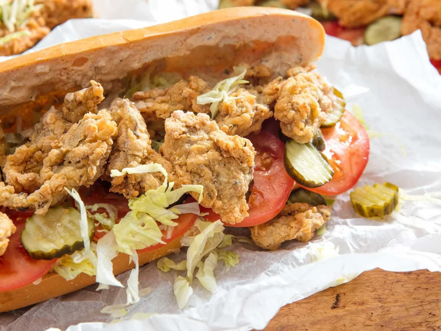 Oyster Po' Boy Sandwich