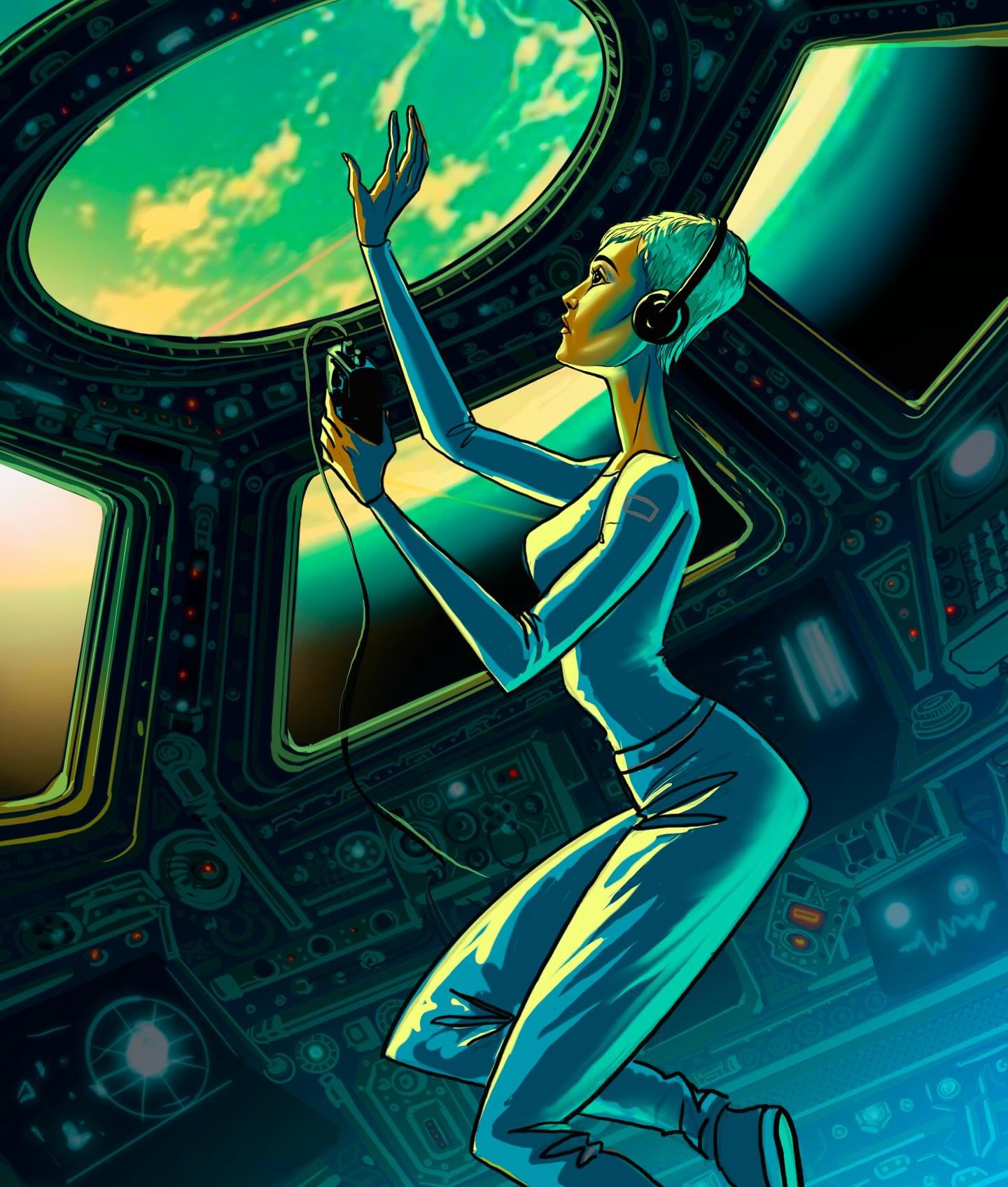 Paula &ndash; caught between the stars and the truth.&rdquo;
My own illustration of Paula from The Signal (Netflix) &ndash; a quiet moment, gazing at Earth while the mystery unfolds.

TheSignal #NetflixSeries #PaulaTheSignal #SciFiArt #DigitalIllustr