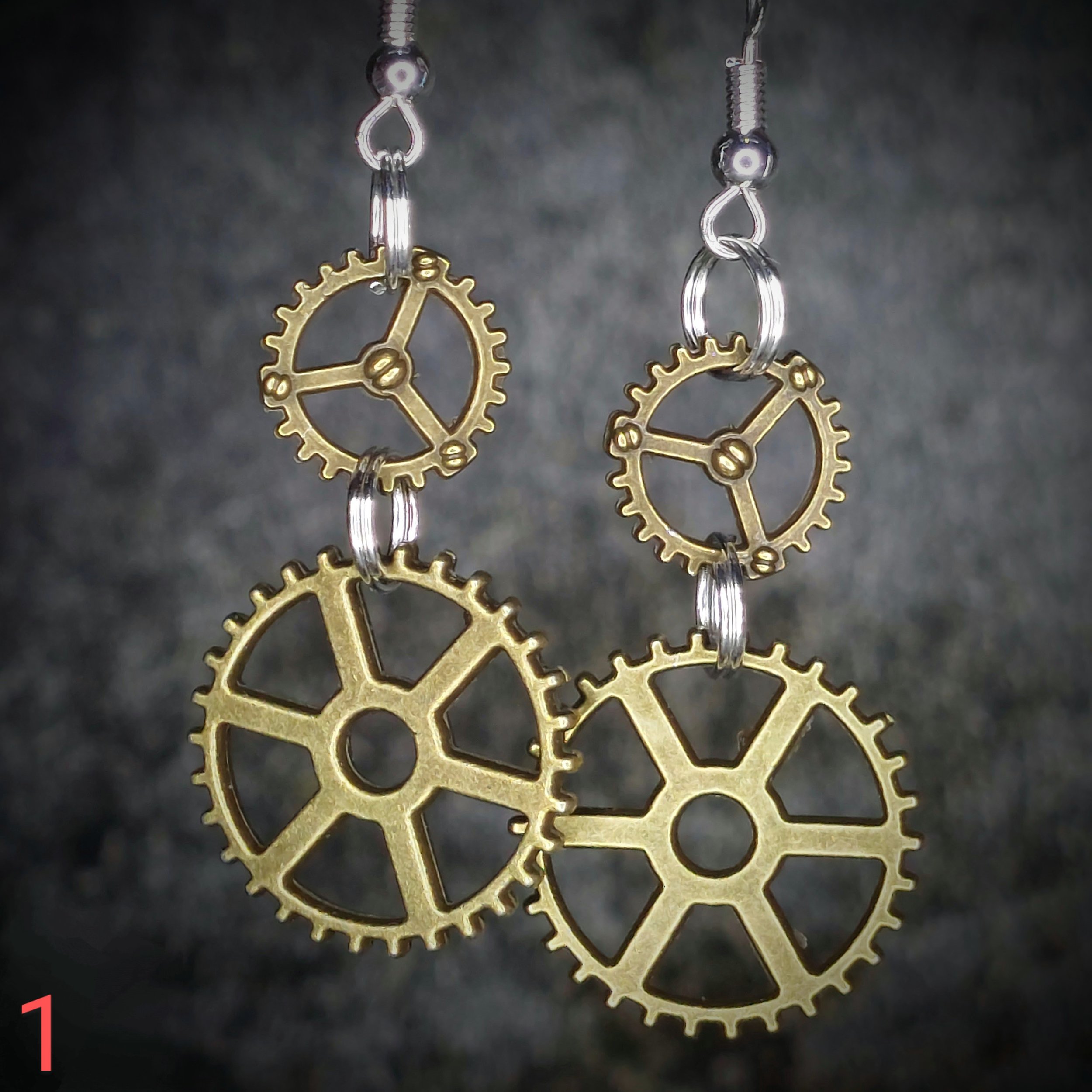 Steampunk earrings  No. 01