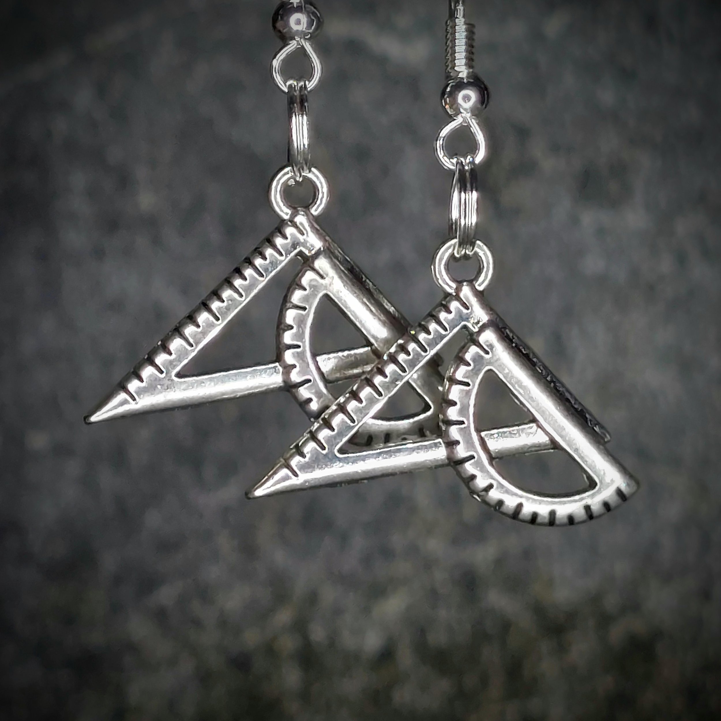 Maths Tibetan Silver Earrings