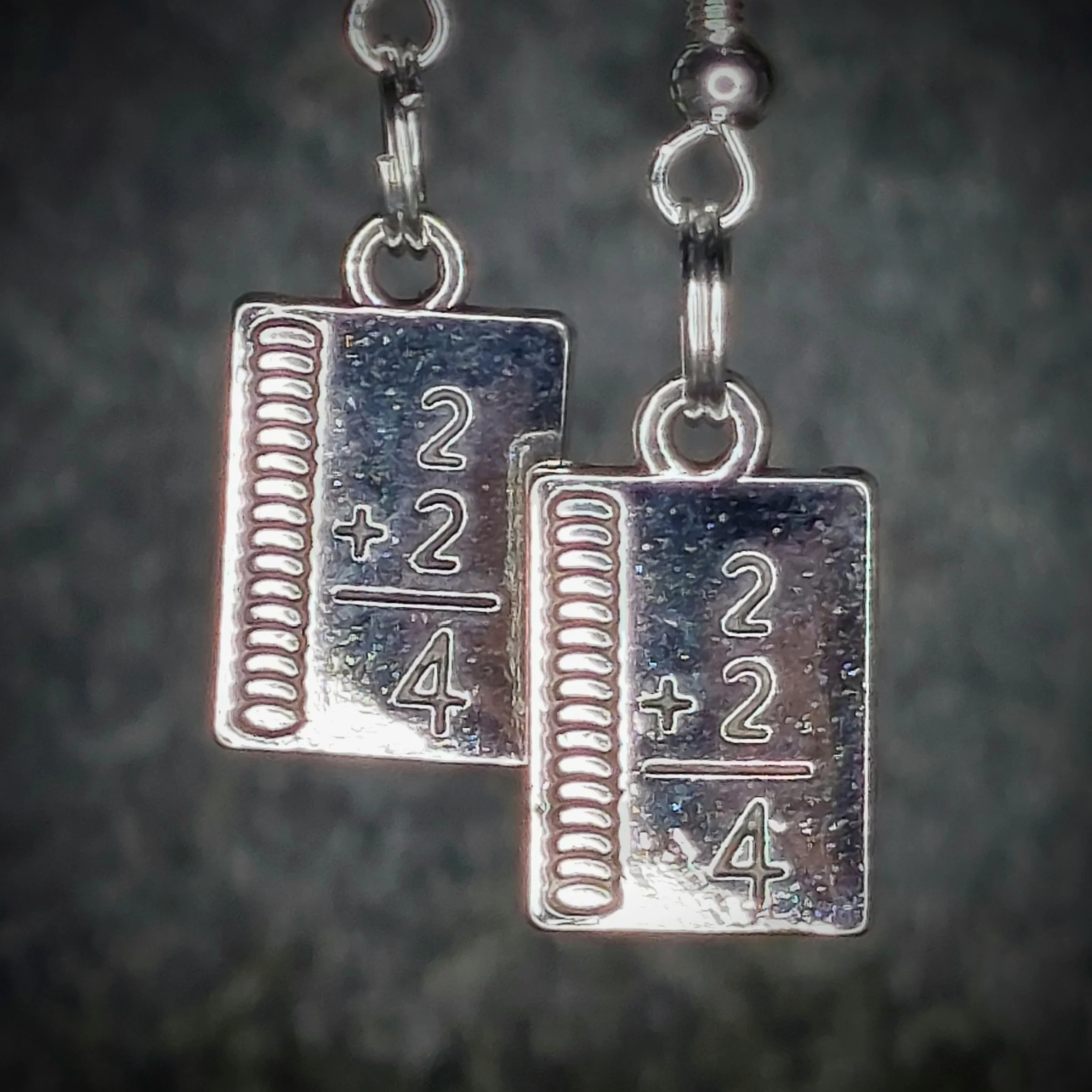 Maths Tibetan Silver Earrings