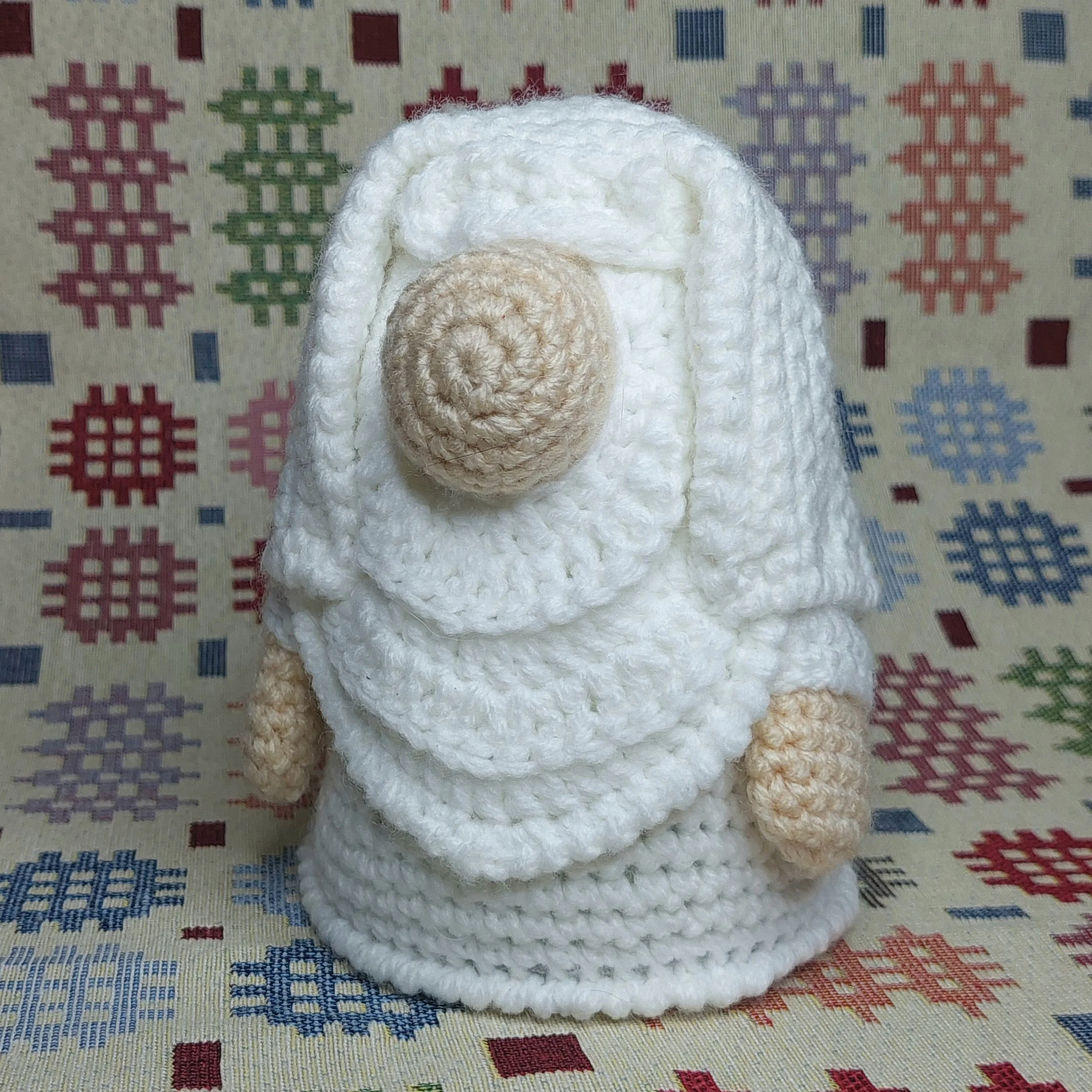 Hand-Crocheted Gorsedd Gnome - boy in white