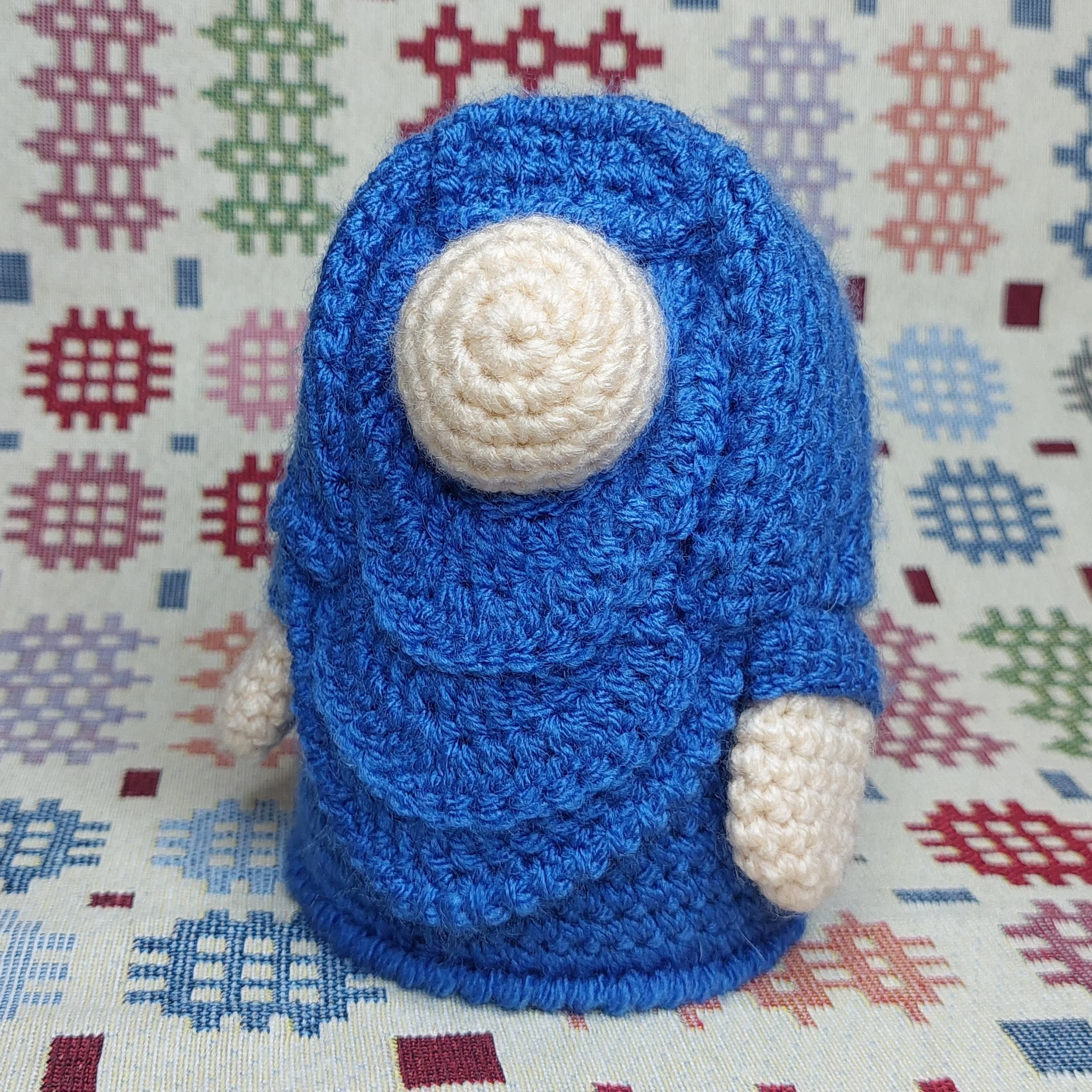 Hand-Crocheted Gorsedd Gnome - boy in blue
