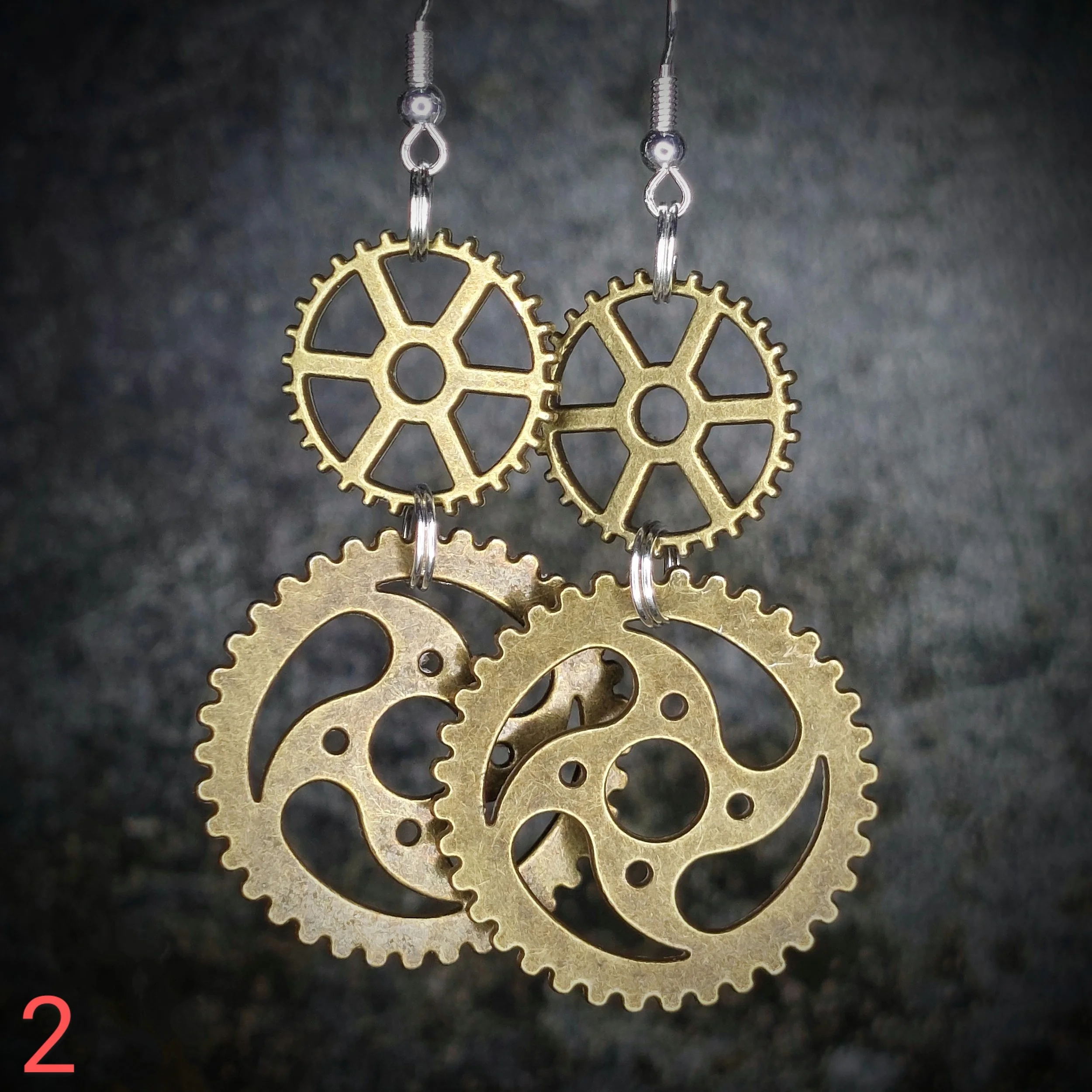 Steampunk earrings  No. 02