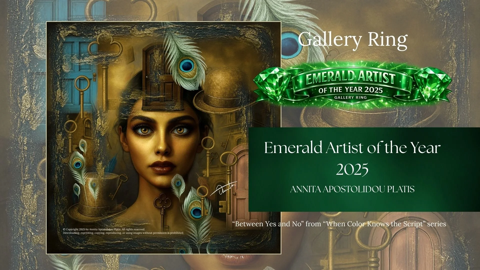 Emerald Artist of the Year | Gallery Ring | Annita Apostolidou Platis 