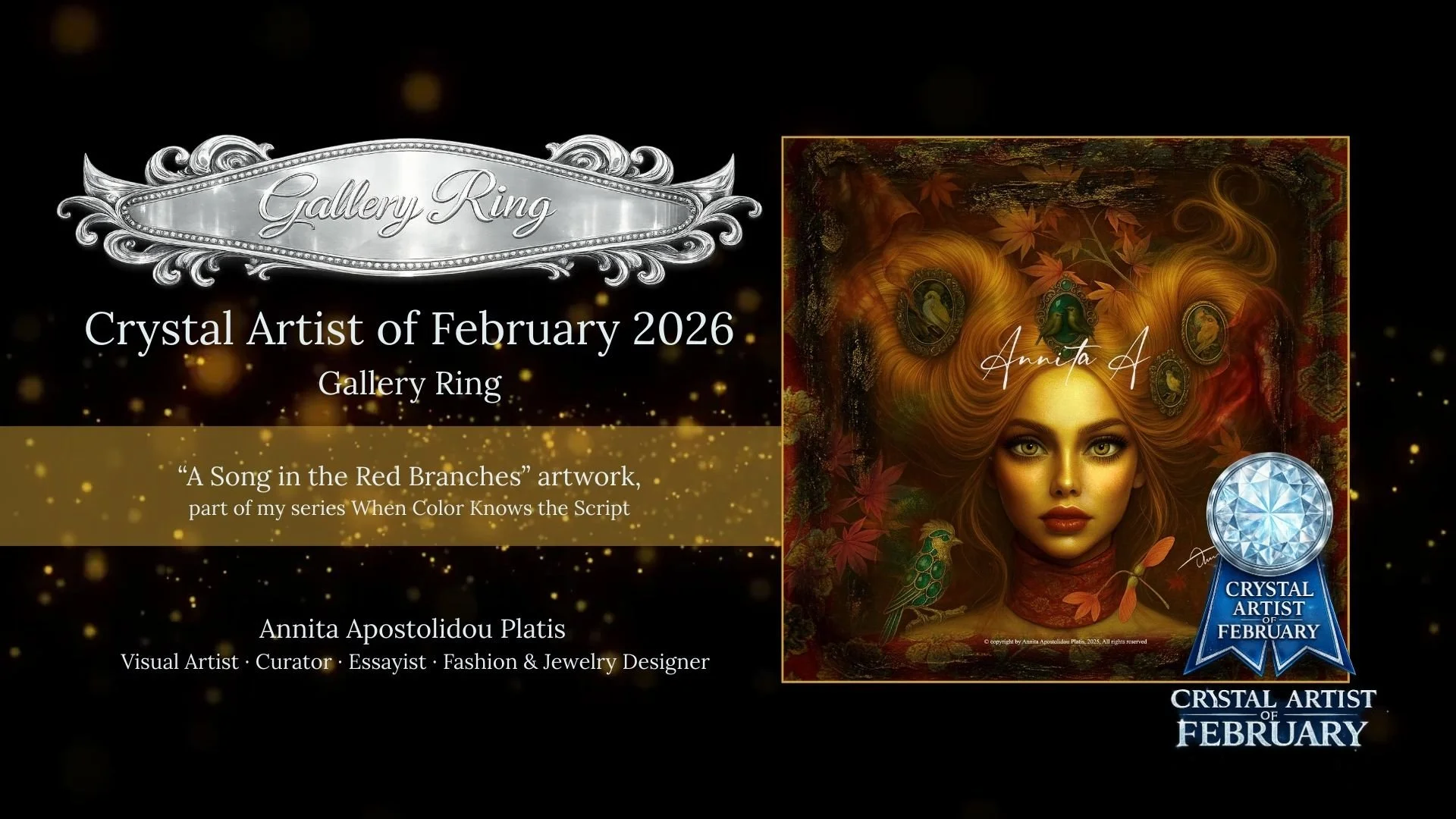 Crystal Artist of February 2026 | Annita Apostolidou Platis | Gallery Ring